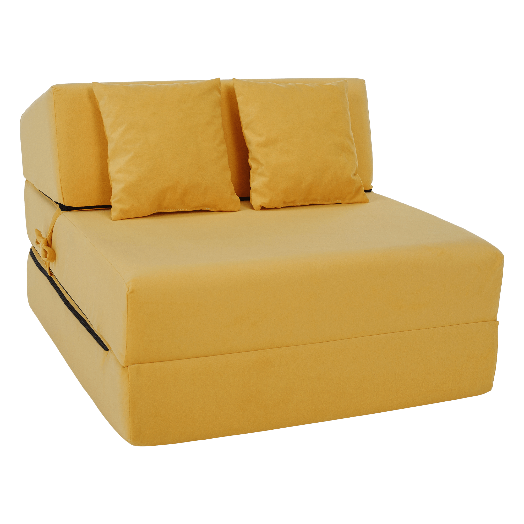 Összecsukható matrac/fotel, 2v1, sárga, PELOS Összecsukható matrac/fotel, 2v1, sárga, PELOS