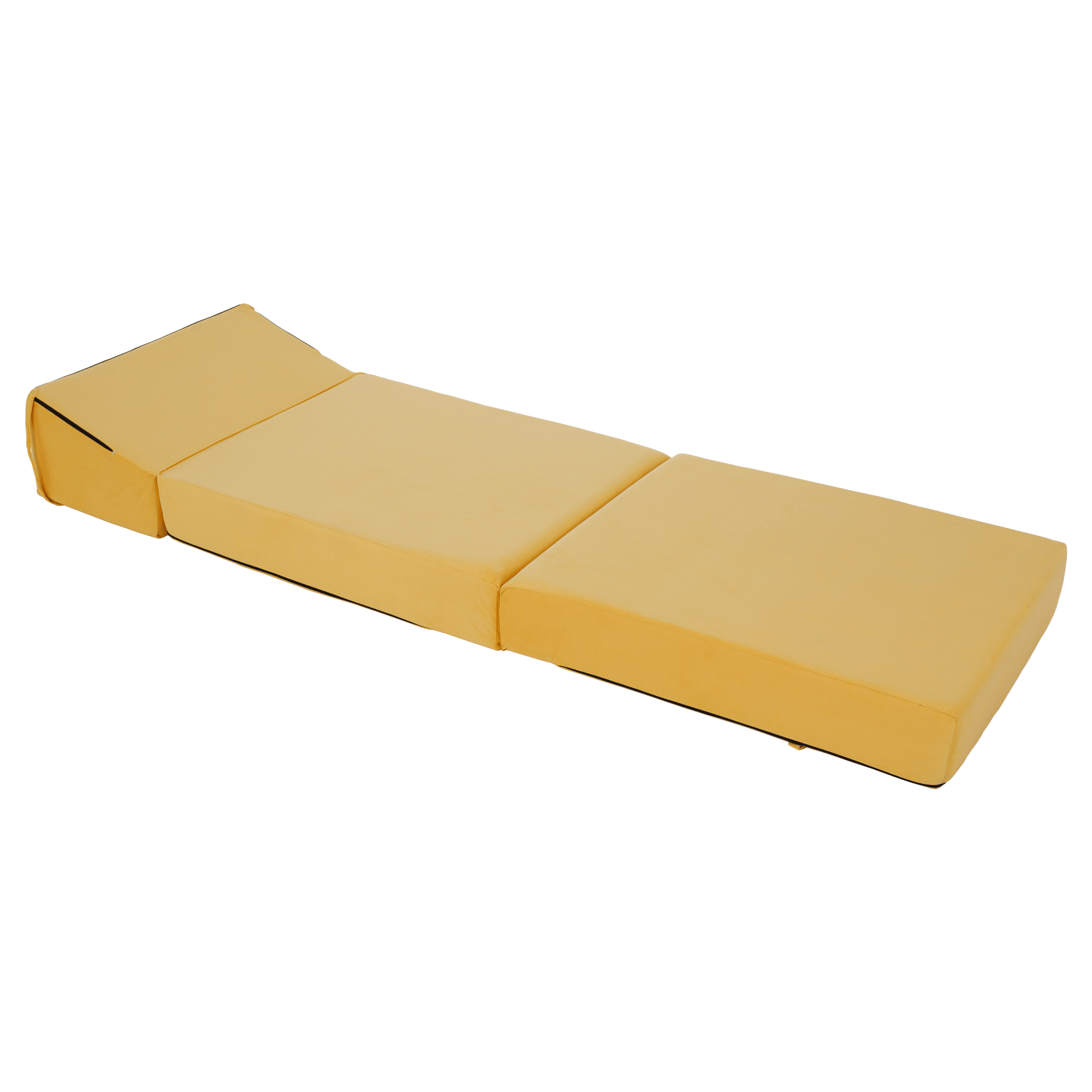 Összecsukható matrac/fotel, 2v1, sárga, PELOS Összecsukható matrac/fotel, 2v1, sárga, PELOS