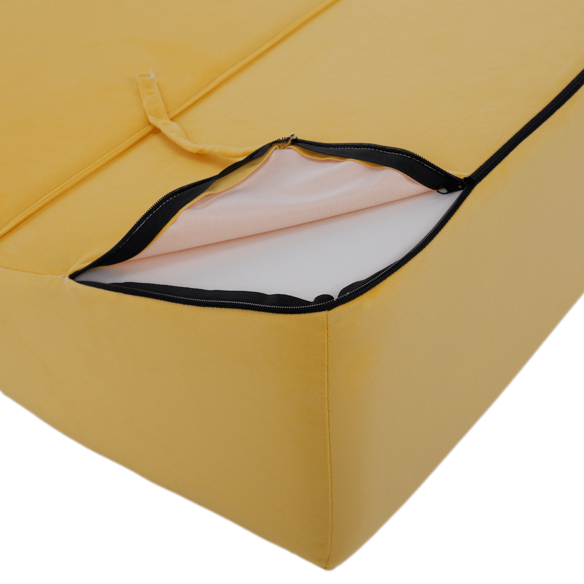 Összecsukható matrac/fotel, 2v1, sárga, PELOS Összecsukható matrac/fotel, 2v1, sárga, PELOS