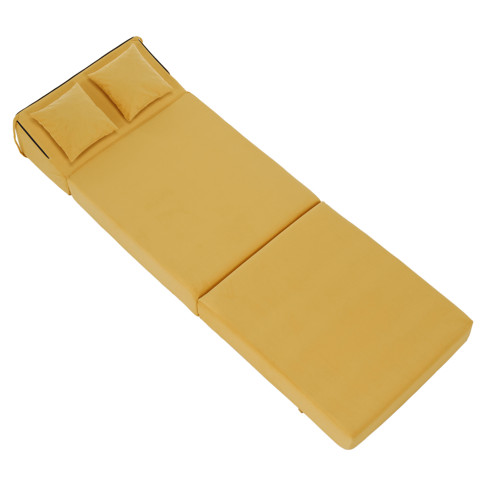 Összecsukható matrac/fotel, 2v1, sárga, PELOS Összecsukható matrac/fotel, 2v1, sárga, PELOS