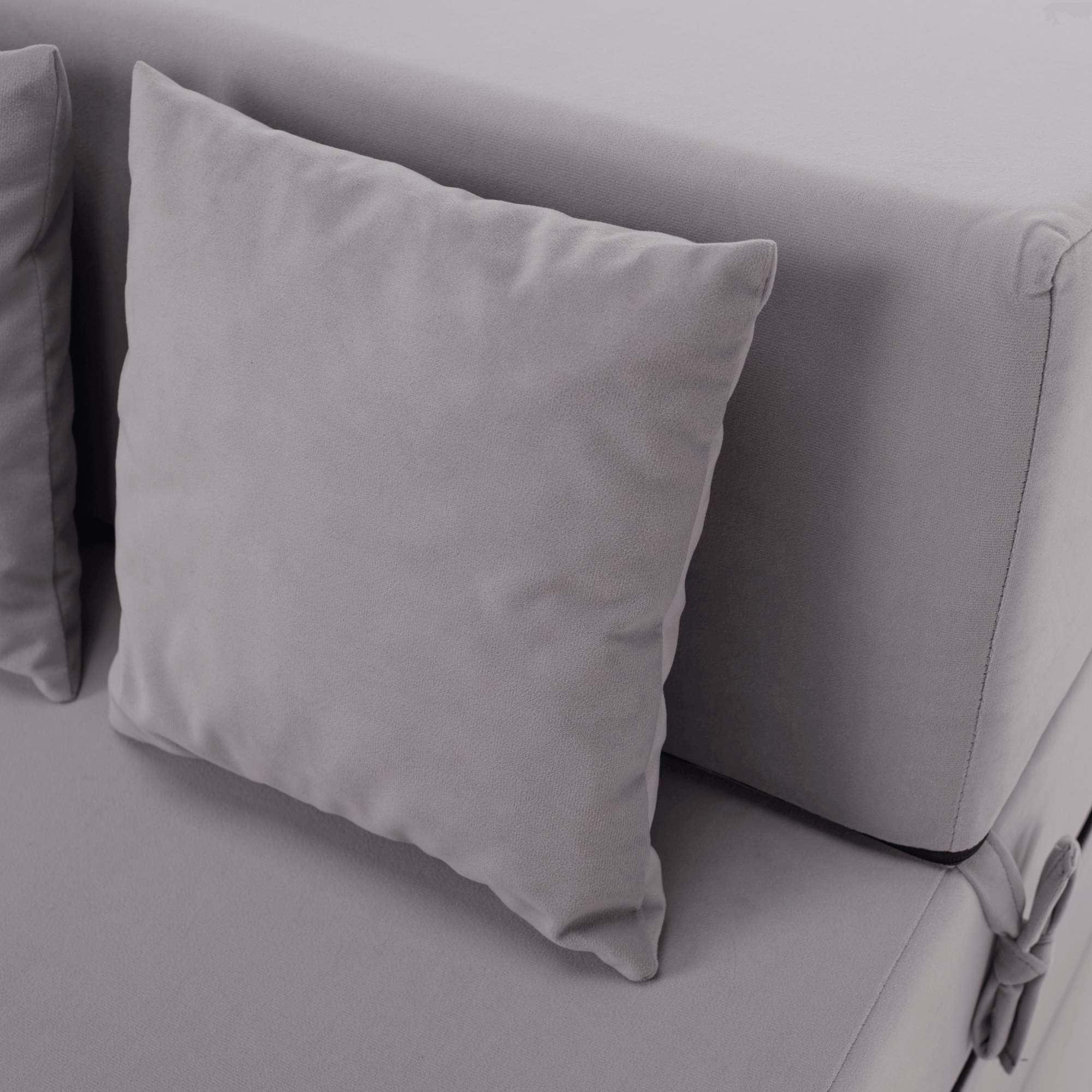 Skladací matrac/kreslo, 2v1, svetlosivá, PELOS