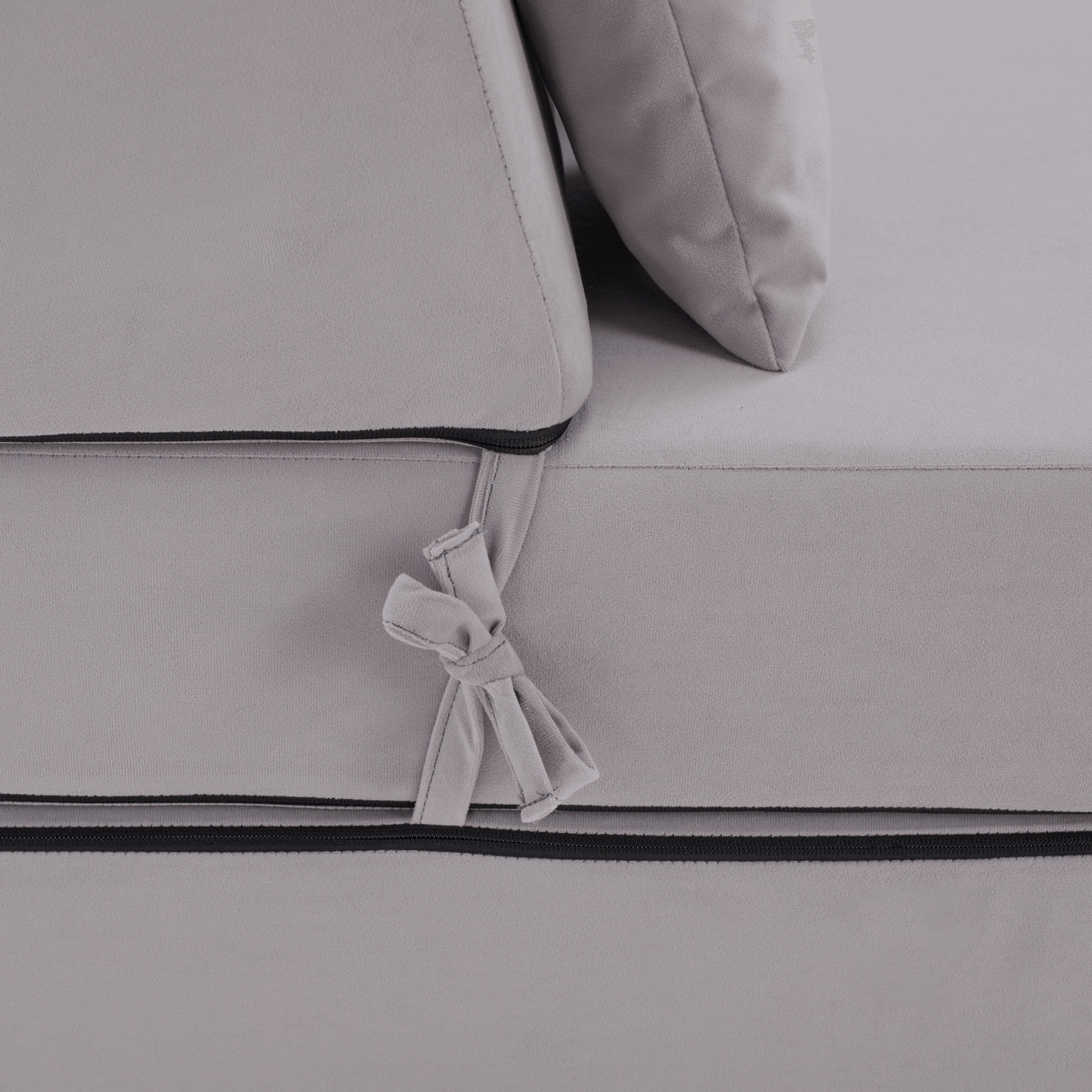 Skladací matrac/kreslo, 2v1, svetlosivá, PELOS