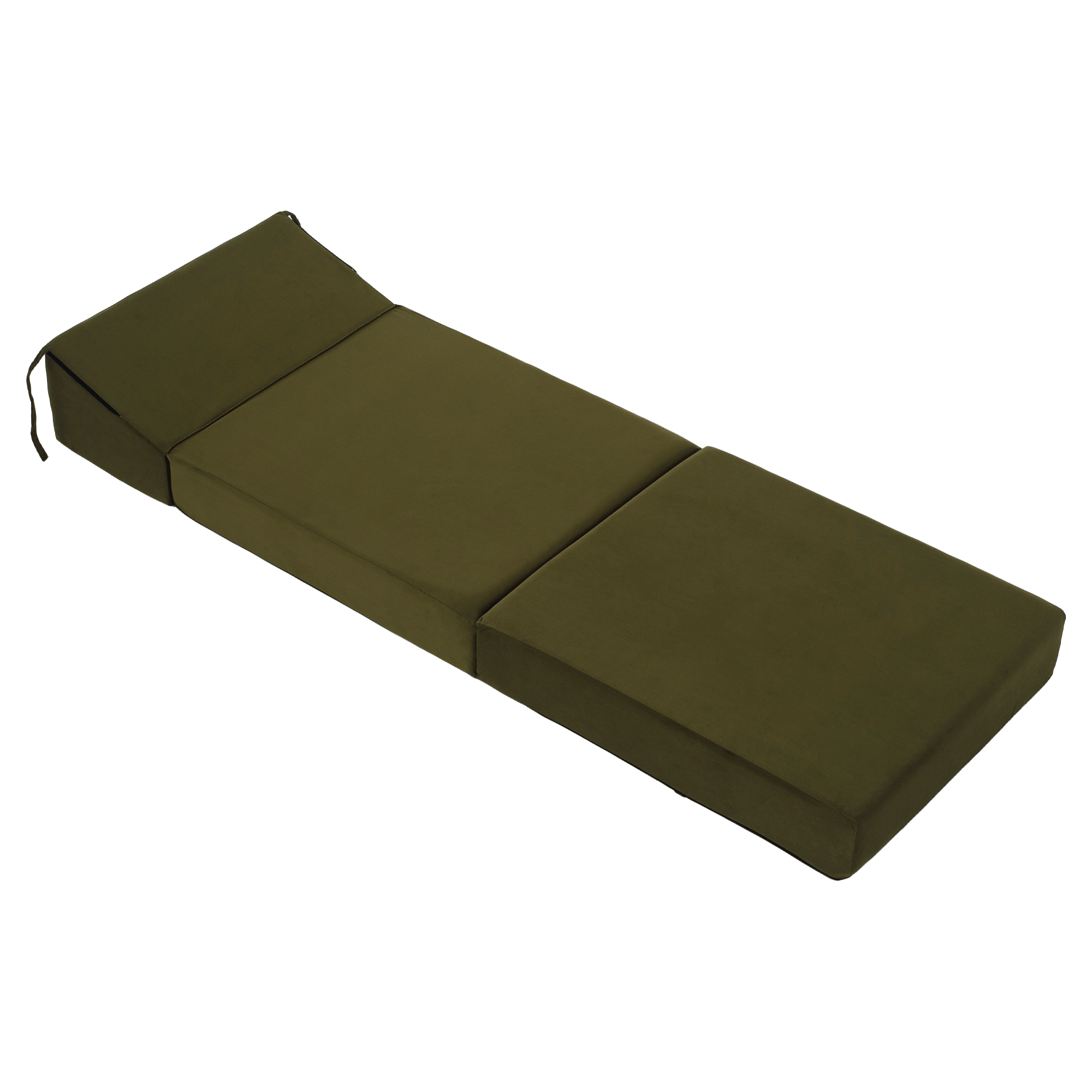 Skladací matrac/kreslo, 2v1, olivová, PELOS