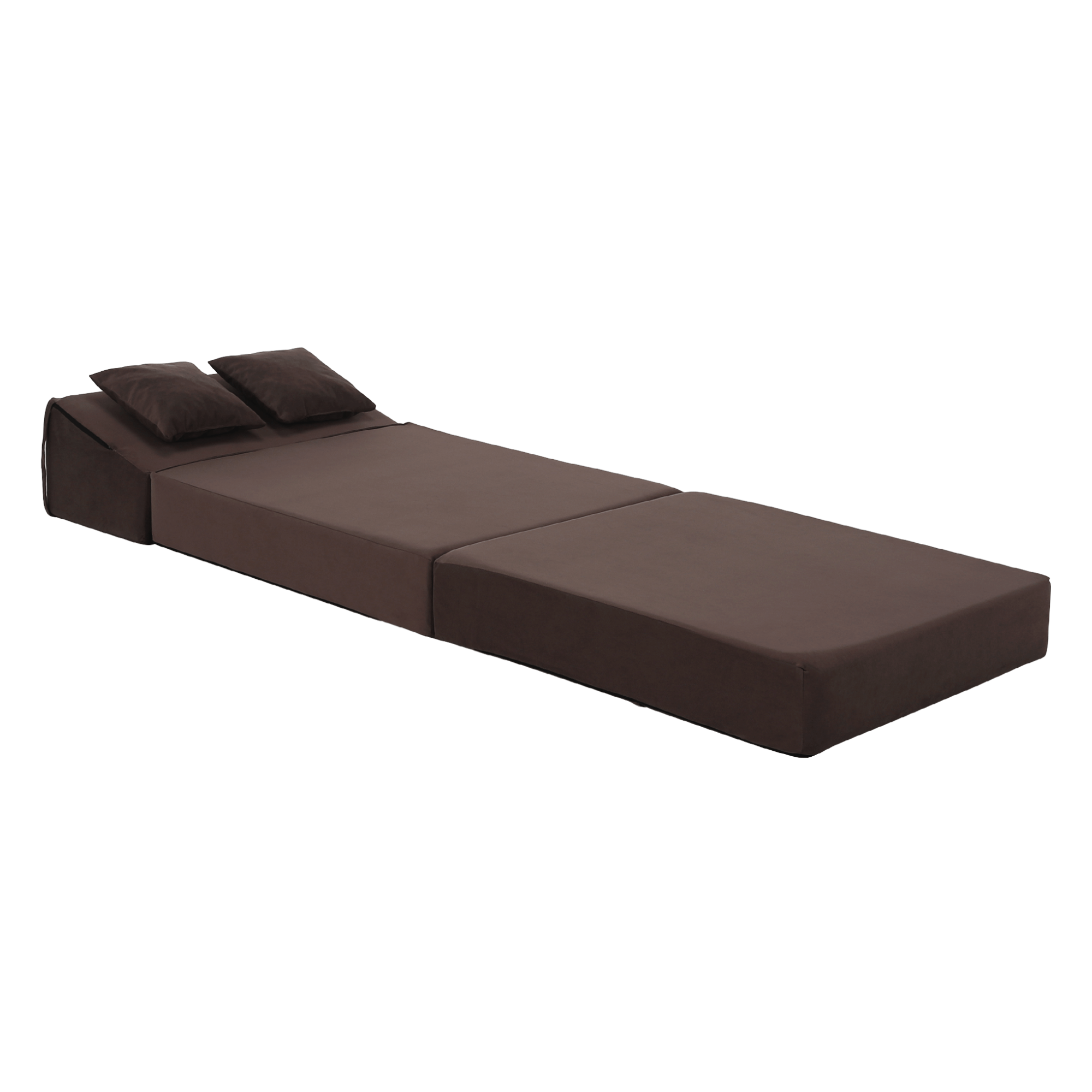 Összecsukható matrac/fotel, 2v1, barna Taupe, PELOS