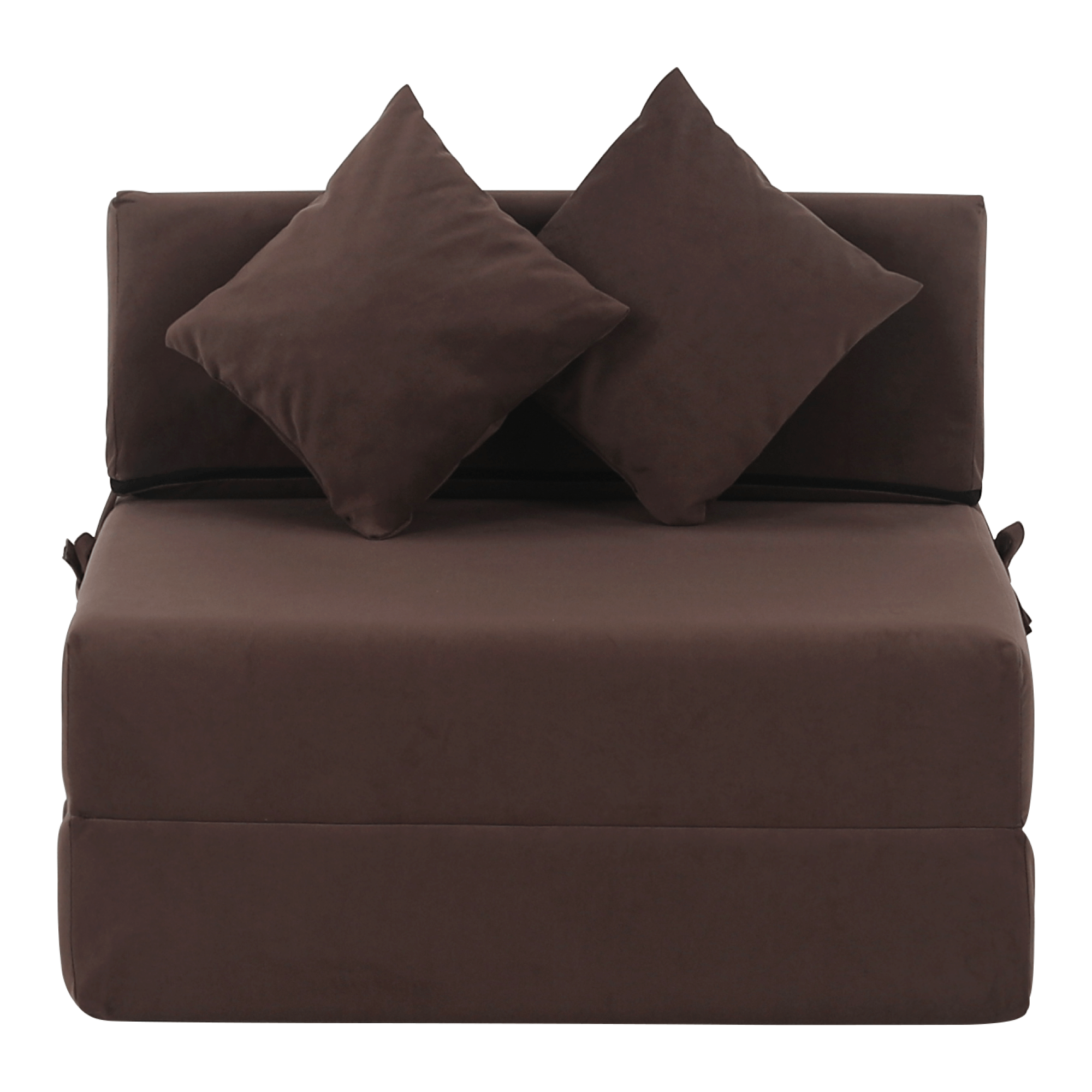 Összecsukható matrac/fotel, 2v1, barna Taupe, PELOS