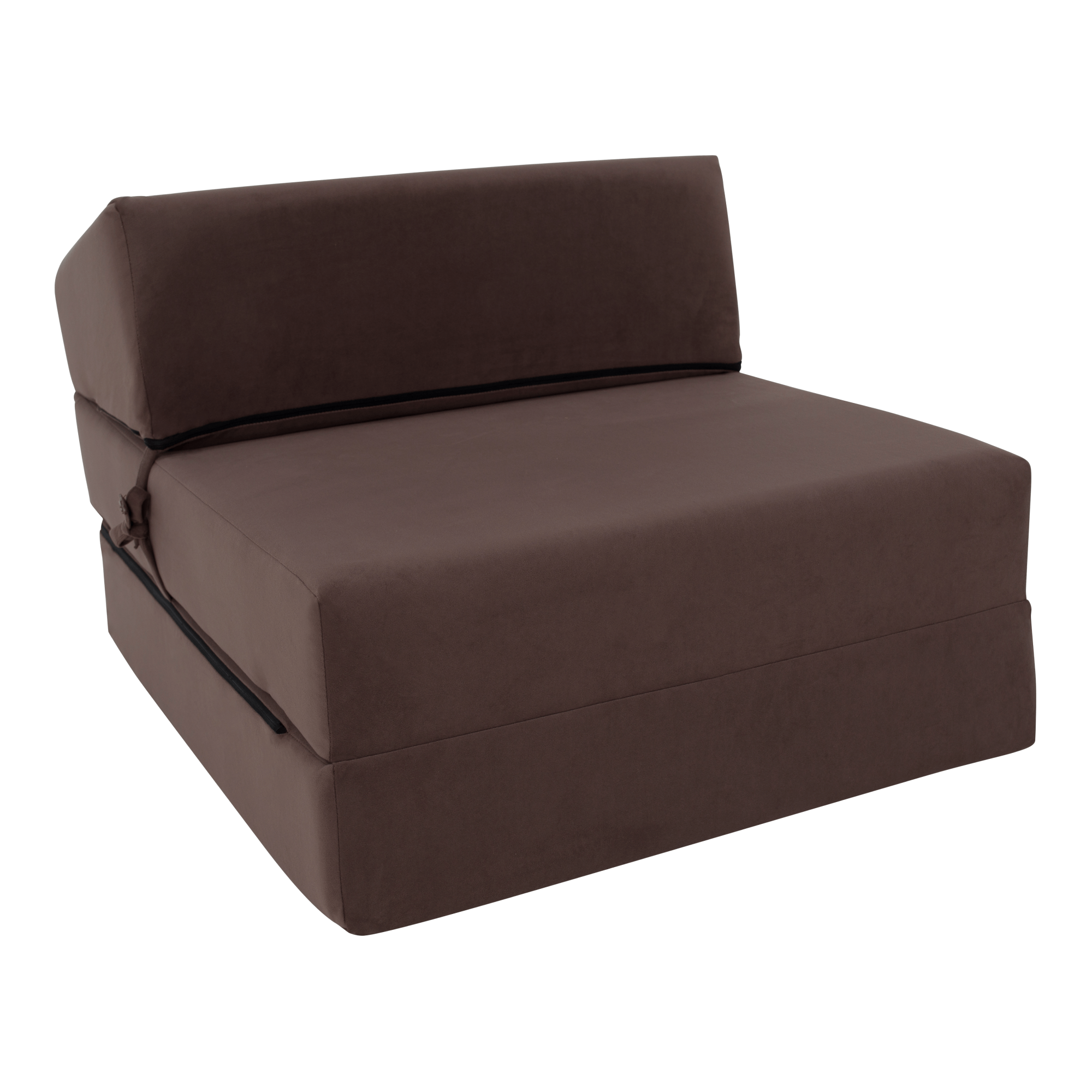 Összecsukható matrac/fotel, 2v1, barna Taupe, PELOS