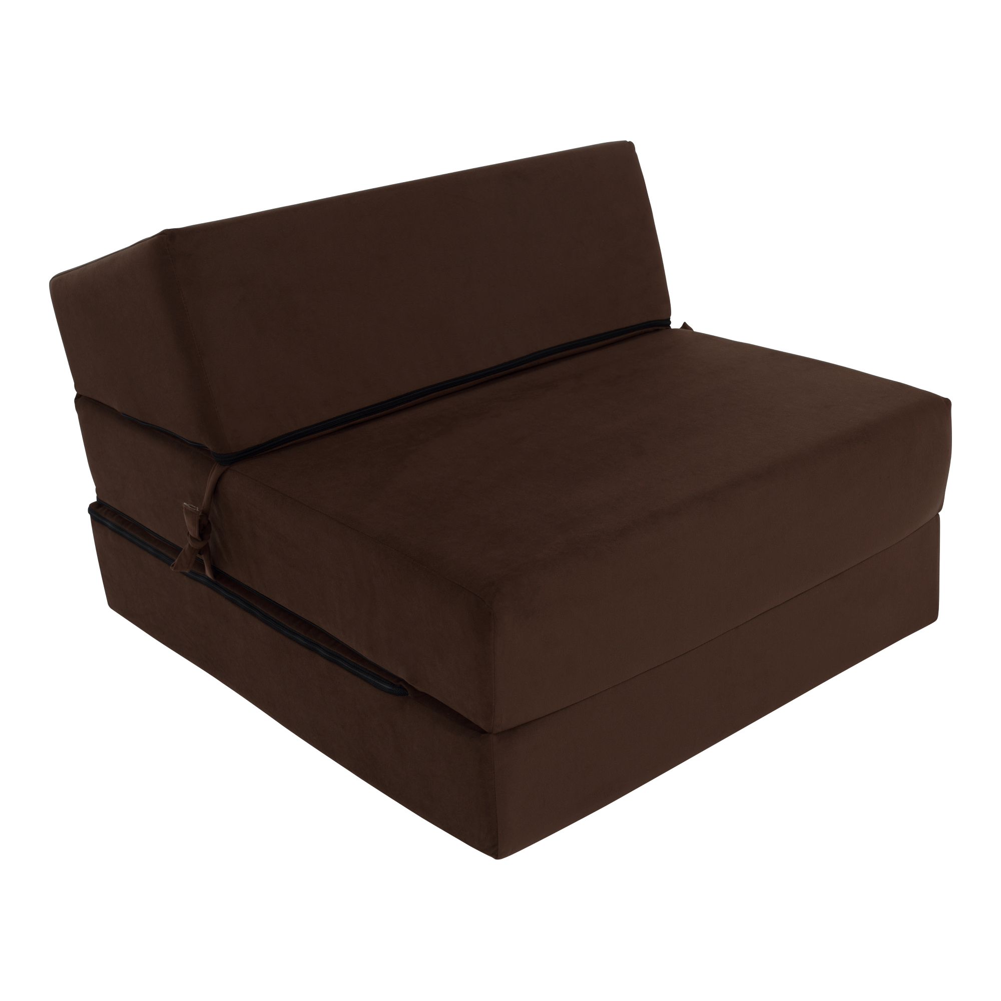 Összecsukható matrac/fotel, 2v1, barna, PELOS Összecsukható matrac/fotel, 2v1, barna, PELOS