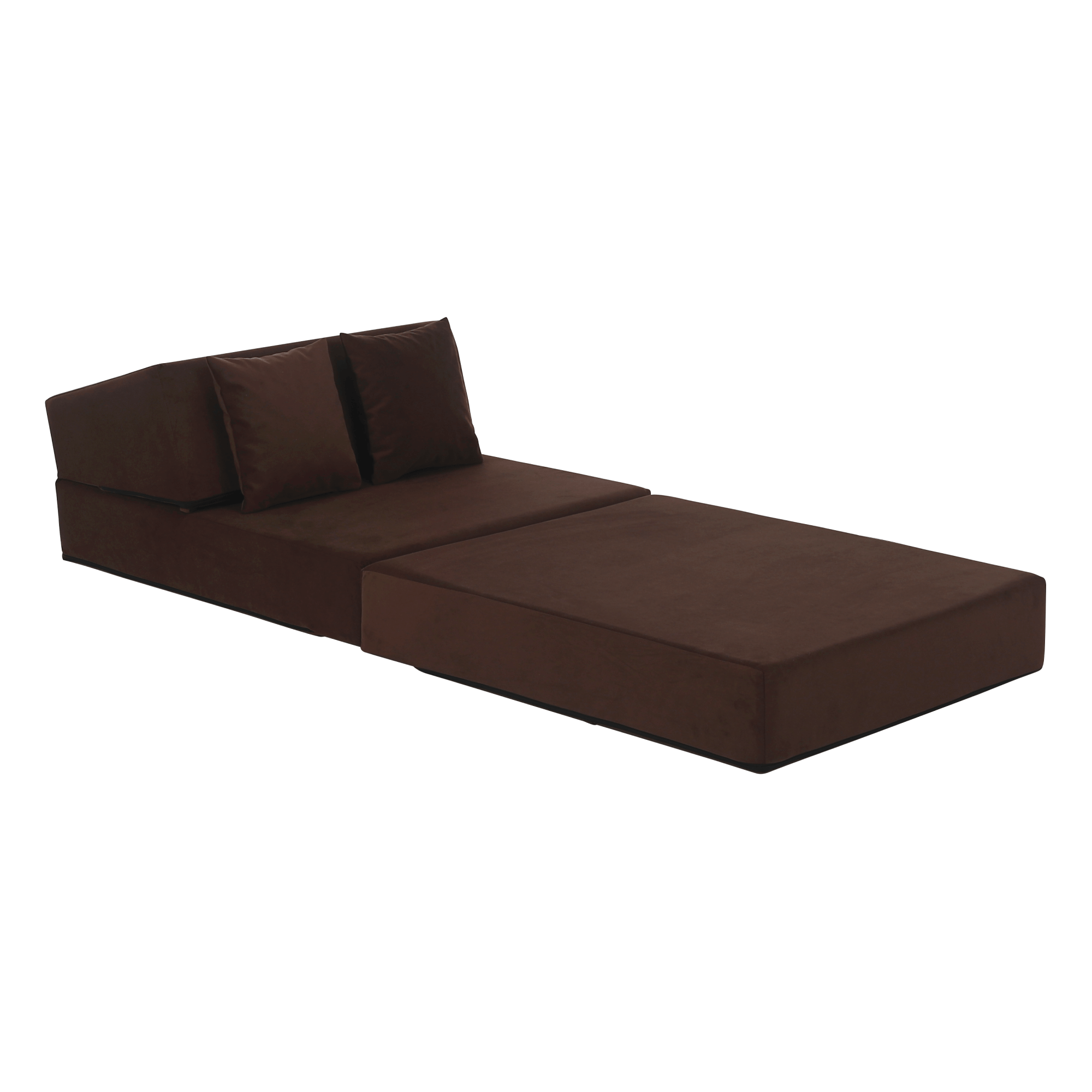 Összecsukható matrac/fotel, 2v1, barna, PELOS Összecsukható matrac/fotel, 2v1, barna, PELOS