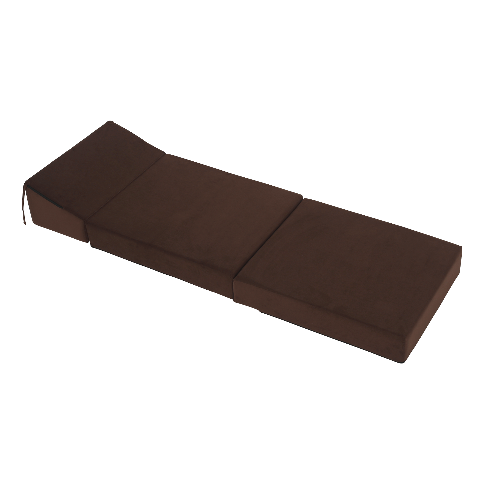 Összecsukható matrac/fotel, 2v1, barna, PELOS Összecsukható matrac/fotel, 2v1, barna, PELOS