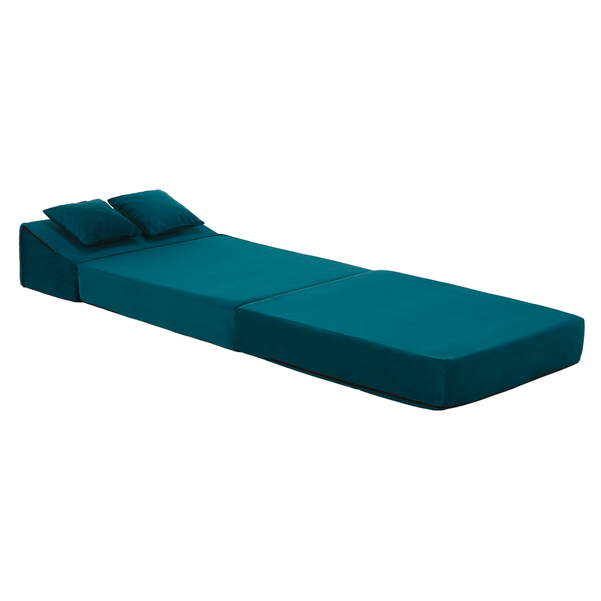 Összecsukható matrac/fotel, 2v1, petróleumzöld, PELOS Összecsukható matrac/fotel, 2v1, petróleumzöld, PELOS