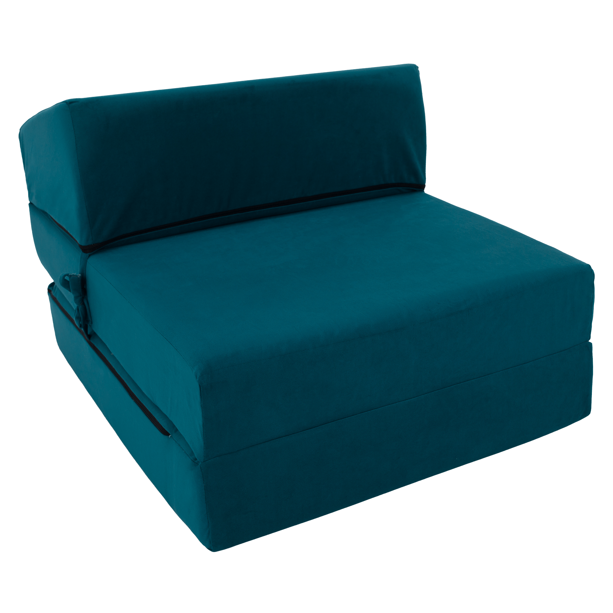 Összecsukható matrac/fotel, 2v1, petróleumzöld, PELOS Összecsukható matrac/fotel, 2v1, petróleumzöld, PELOS