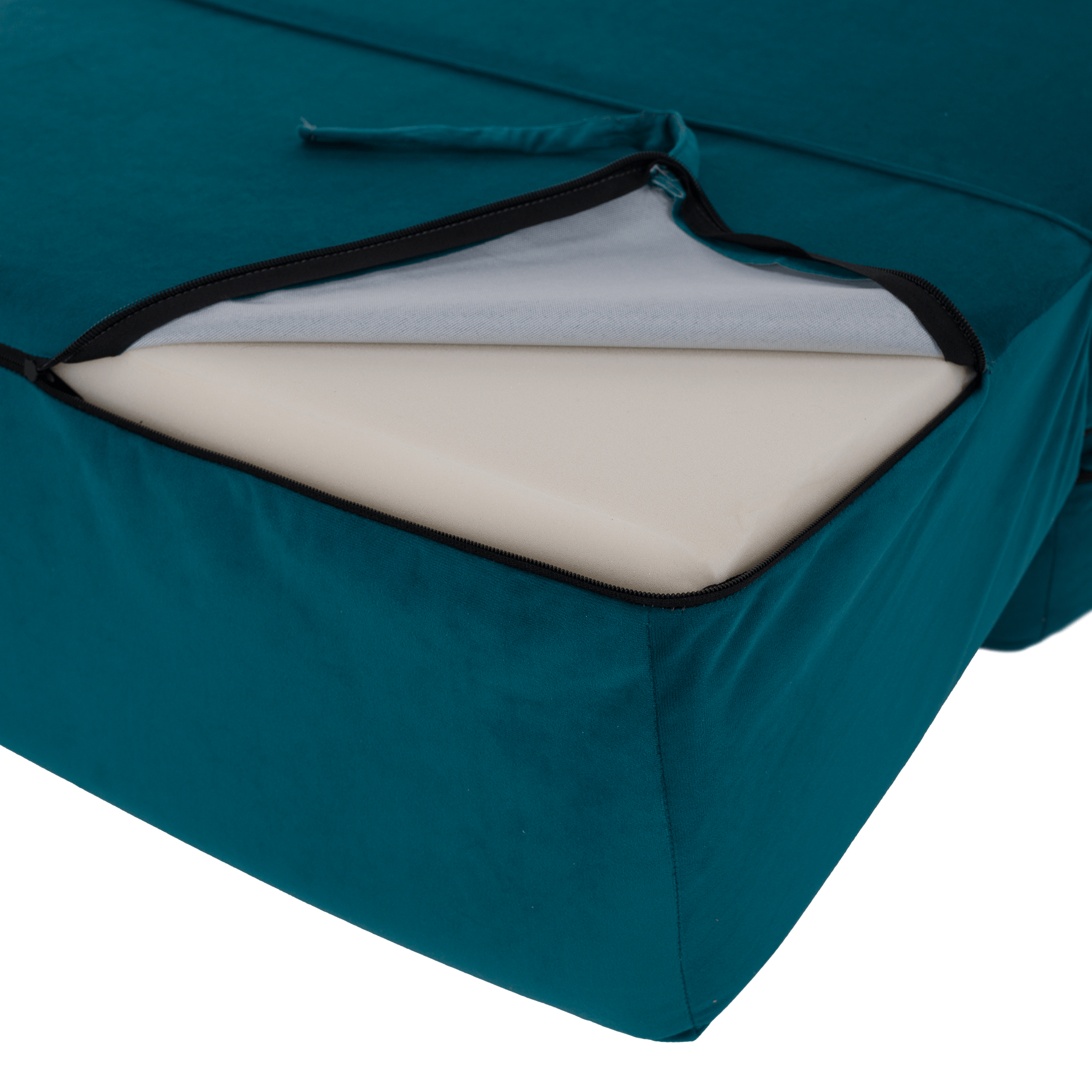 Összecsukható matrac/fotel, 2v1, petróleumzöld, PELOS Összecsukható matrac/fotel, 2v1, petróleumzöld, PELOS