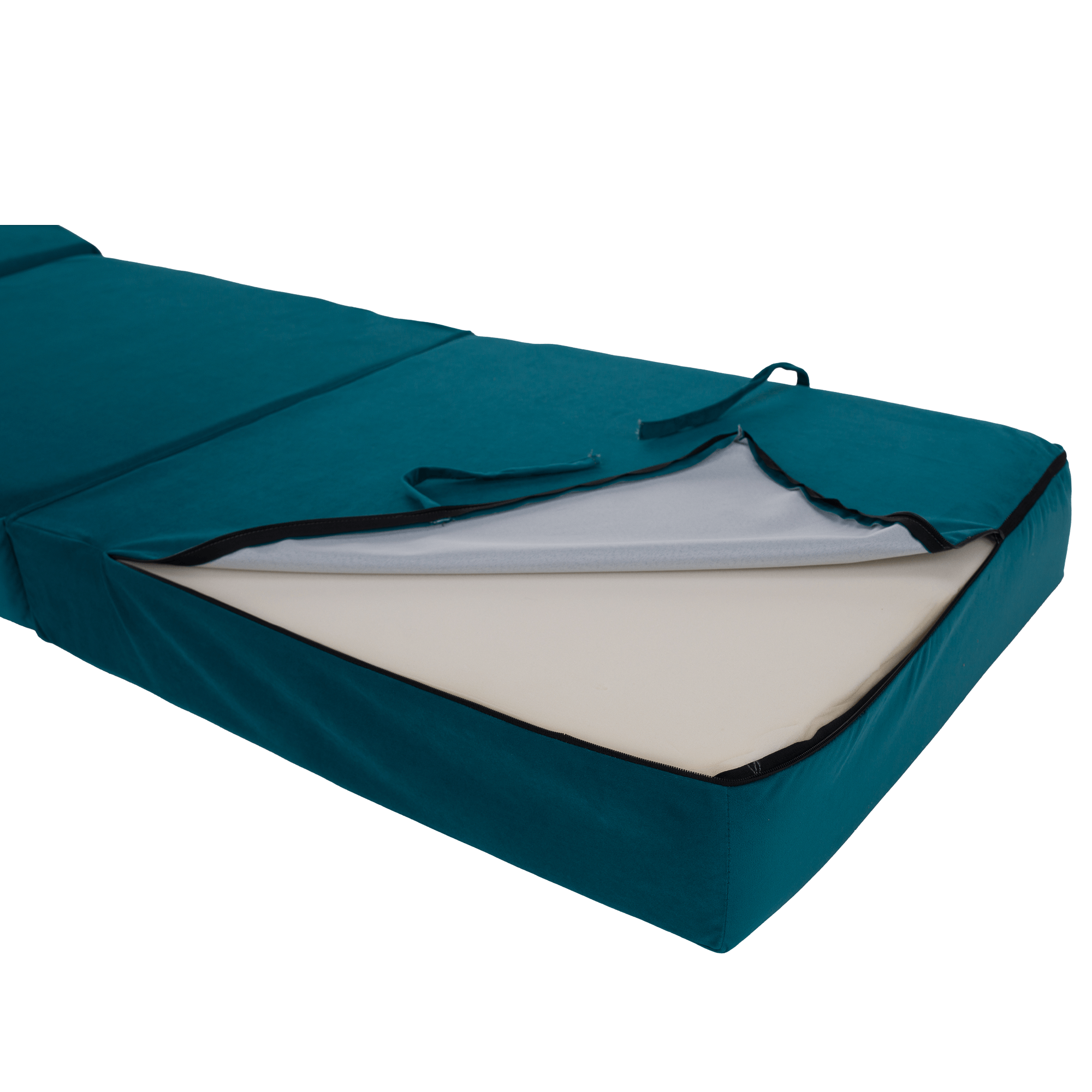 Összecsukható matrac/fotel, 2v1, petróleumzöld, PELOS Összecsukható matrac/fotel, 2v1, petróleumzöld, PELOS