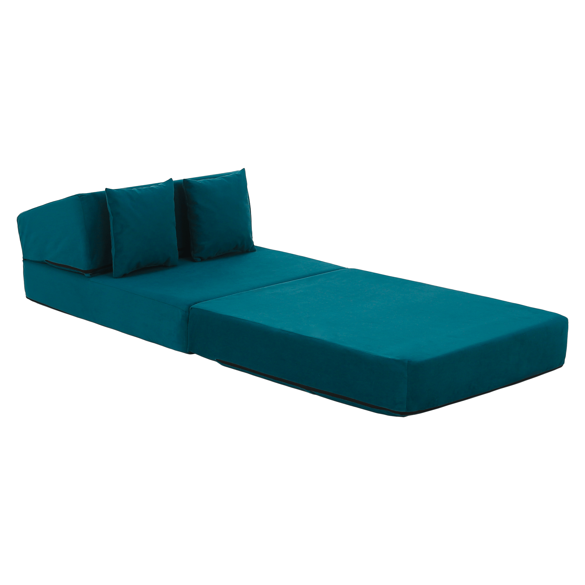 Összecsukható matrac/fotel, 2v1, petróleumzöld, PELOS Összecsukható matrac/fotel, 2v1, petróleumzöld, PELOS