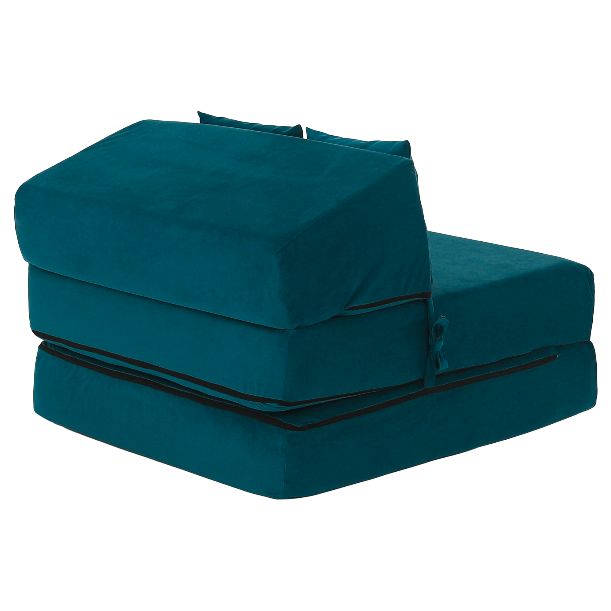 Összecsukható matrac/fotel, 2v1, petróleumzöld, PELOS Összecsukható matrac/fotel, 2v1, petróleumzöld, PELOS