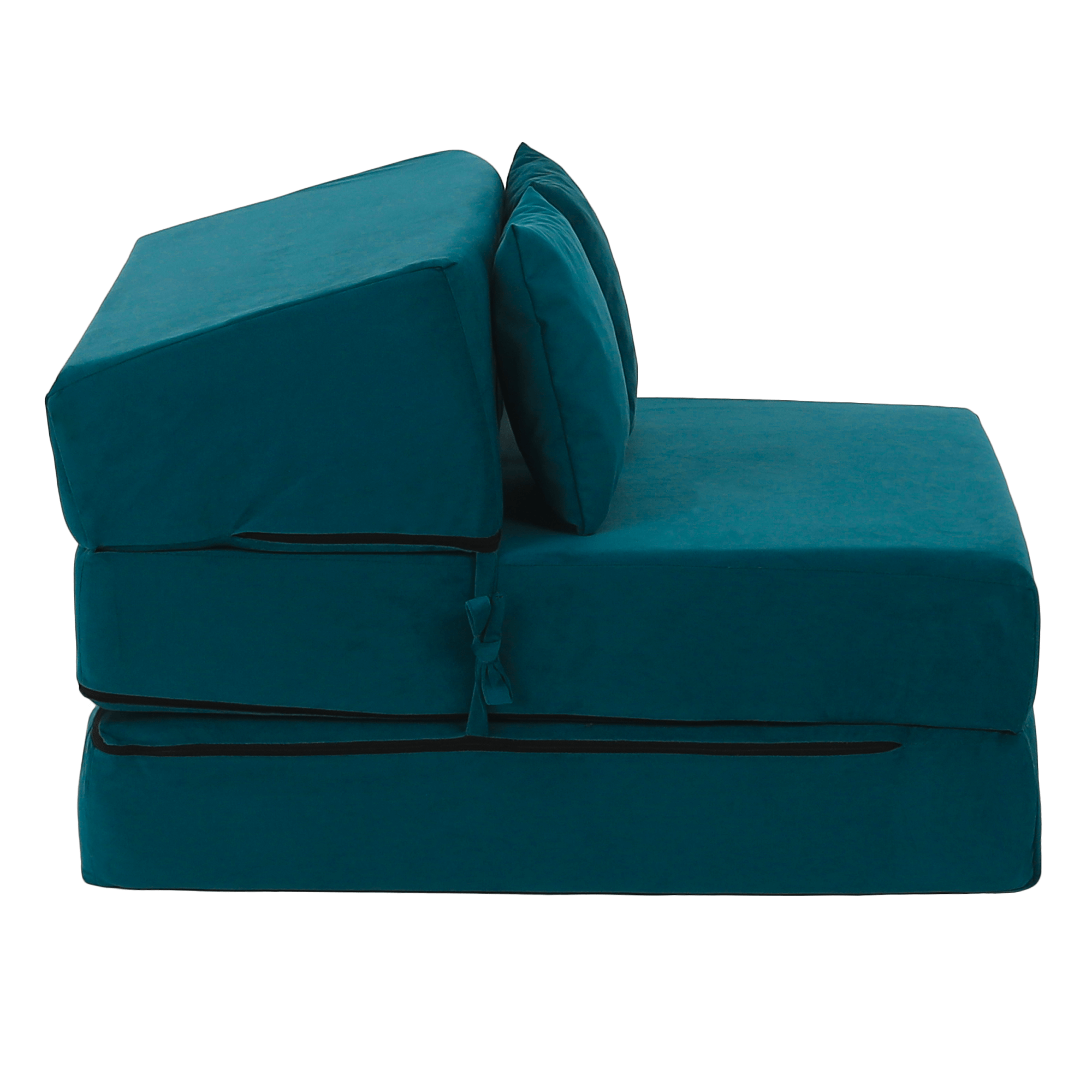 Összecsukható matrac/fotel, 2v1, petróleumzöld, PELOS Összecsukható matrac/fotel, 2v1, petróleumzöld, PELOS