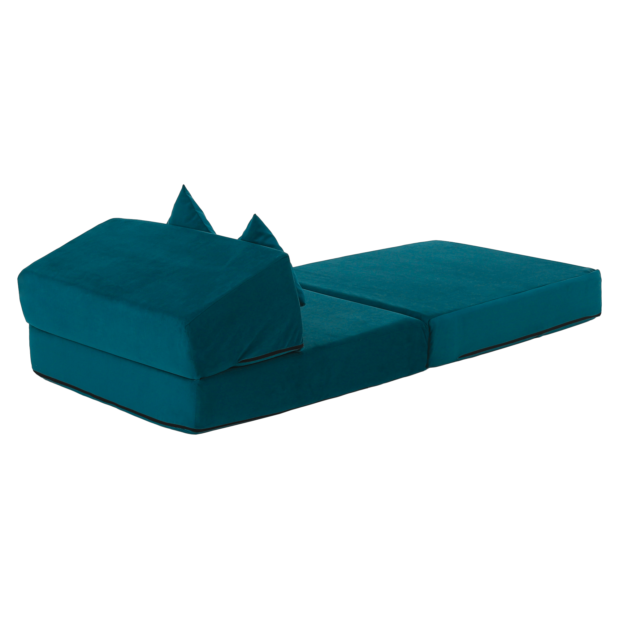 Összecsukható matrac/fotel, 2v1, petróleumzöld, PELOS Összecsukható matrac/fotel, 2v1, petróleumzöld, PELOS