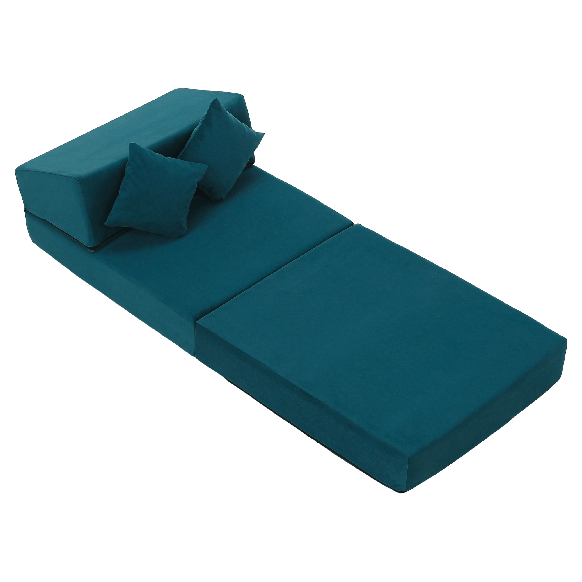 Összecsukható matrac/fotel, 2v1, petróleumzöld, PELOS Összecsukható matrac/fotel, 2v1, petróleumzöld, PELOS