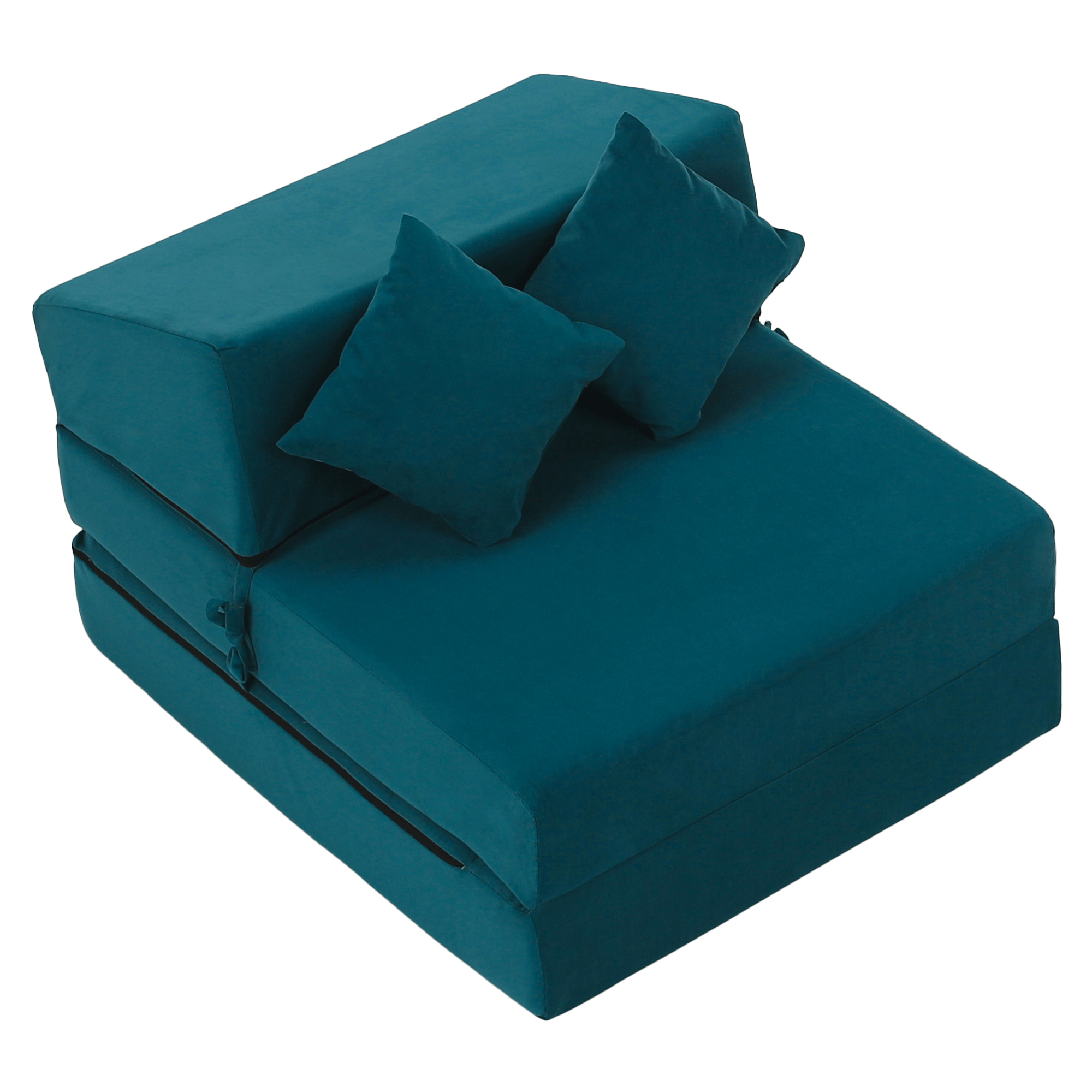 Összecsukható matrac/fotel, 2v1, petróleumzöld, PELOS Összecsukható matrac/fotel, 2v1, petróleumzöld, PELOS