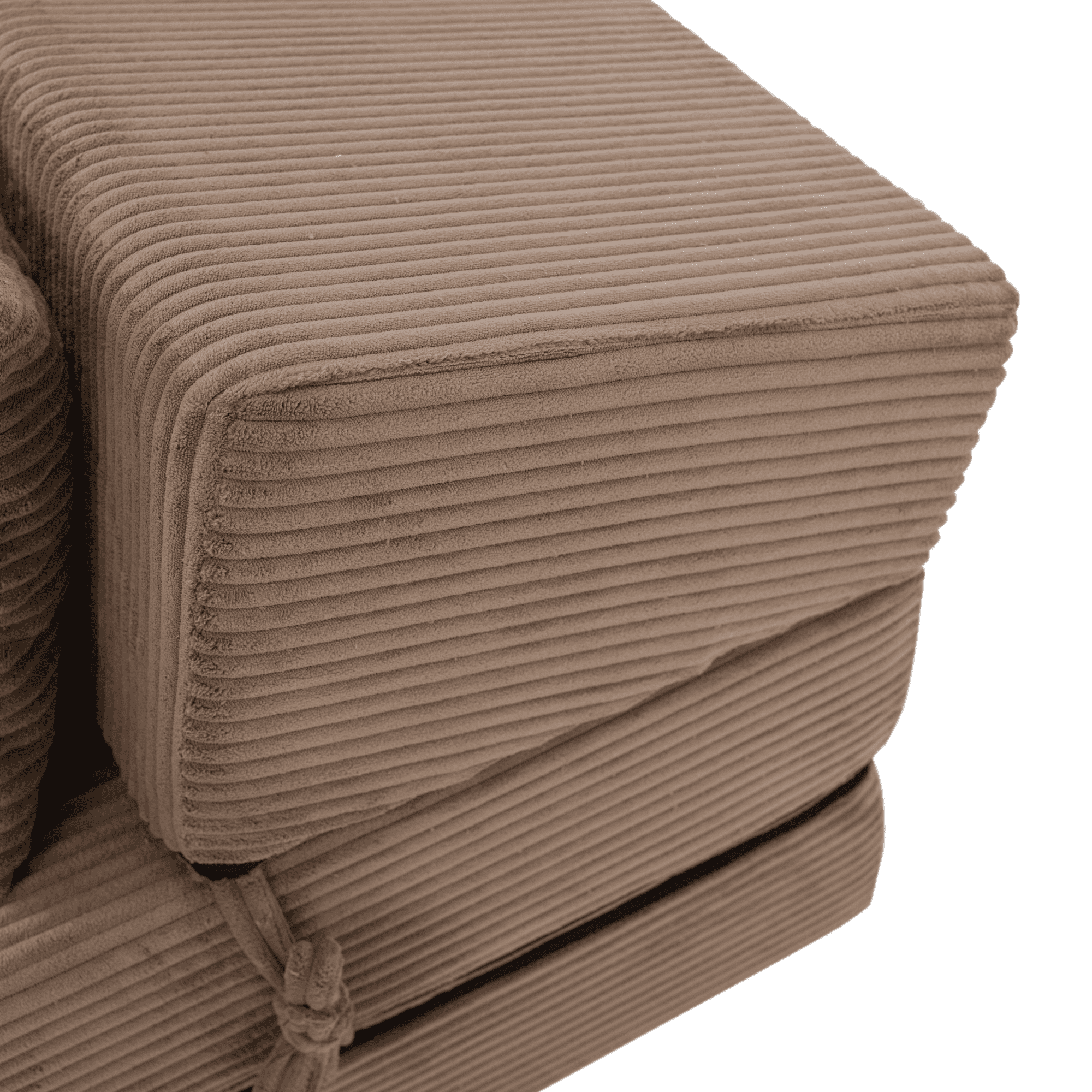 Összecsukható matrac/fotel, 2v1, világosbarna, PELOS