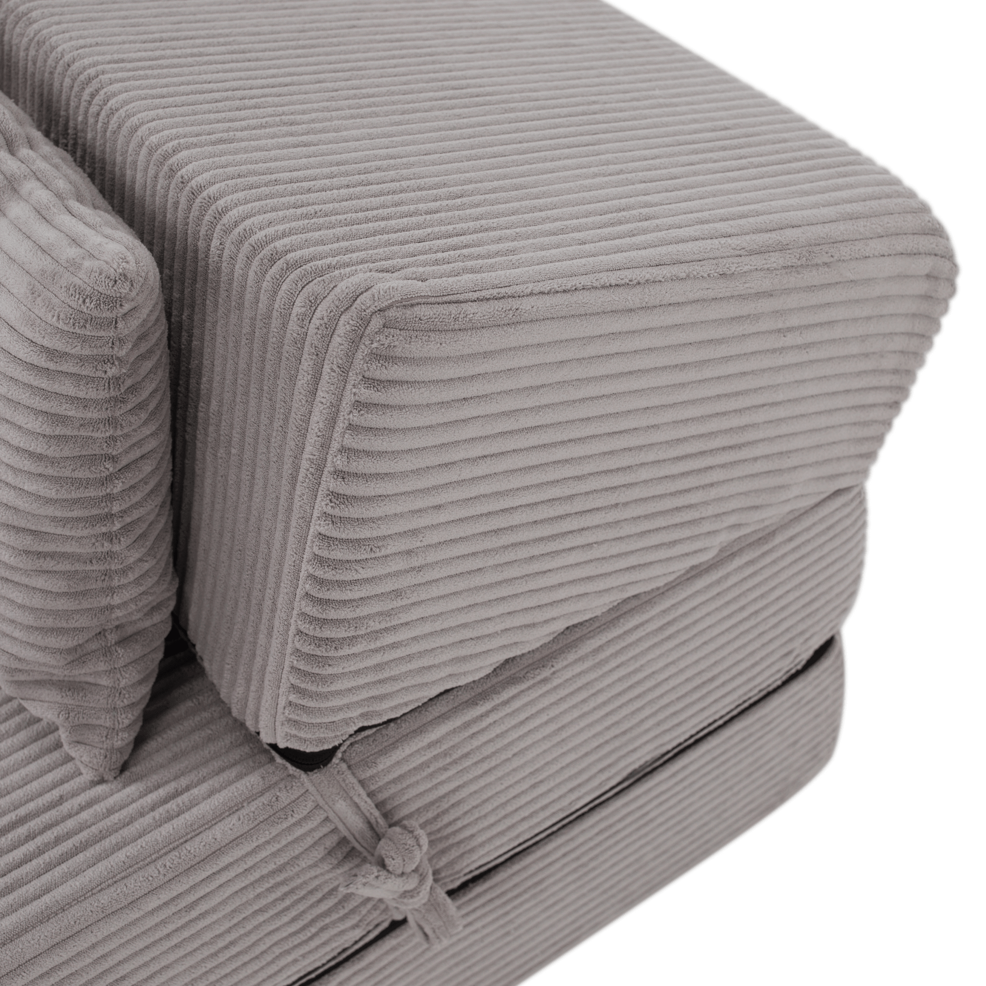 Skladací matrac/kreslo, 2v1, sivá, PELOS