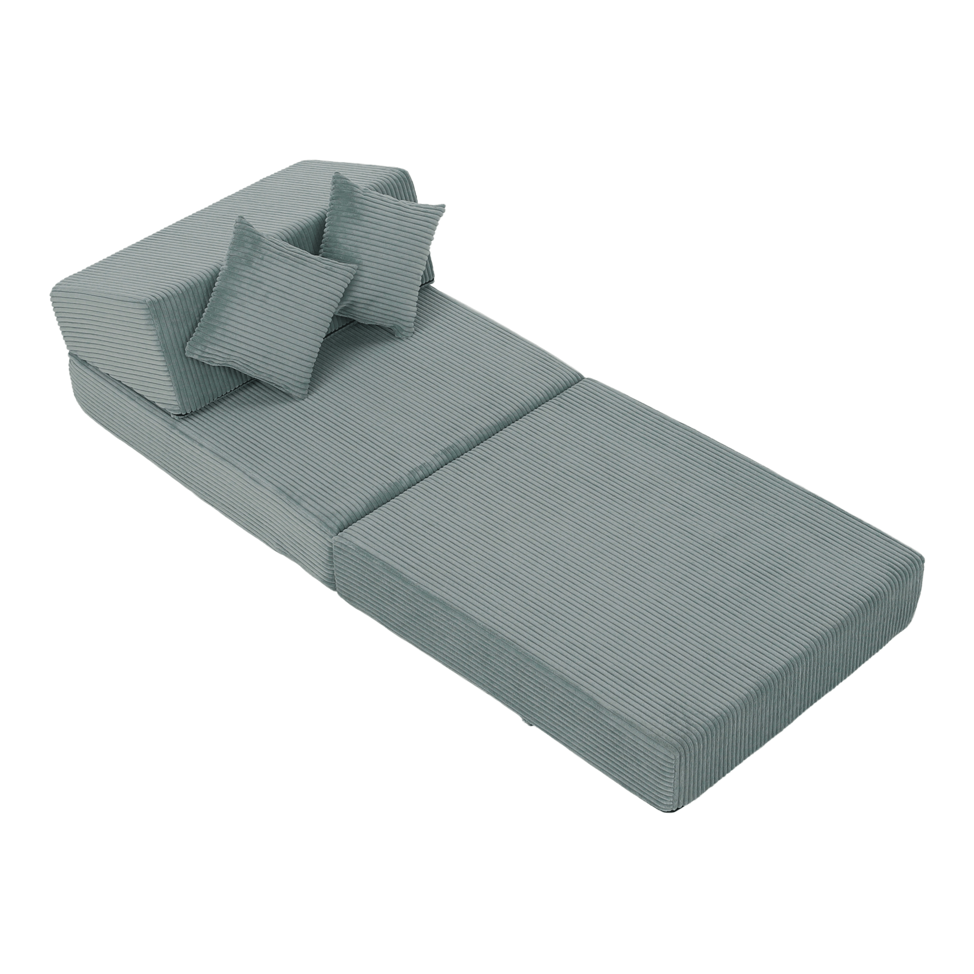 Skladací matrac/kreslo, 2v1, mentolová, PELOS