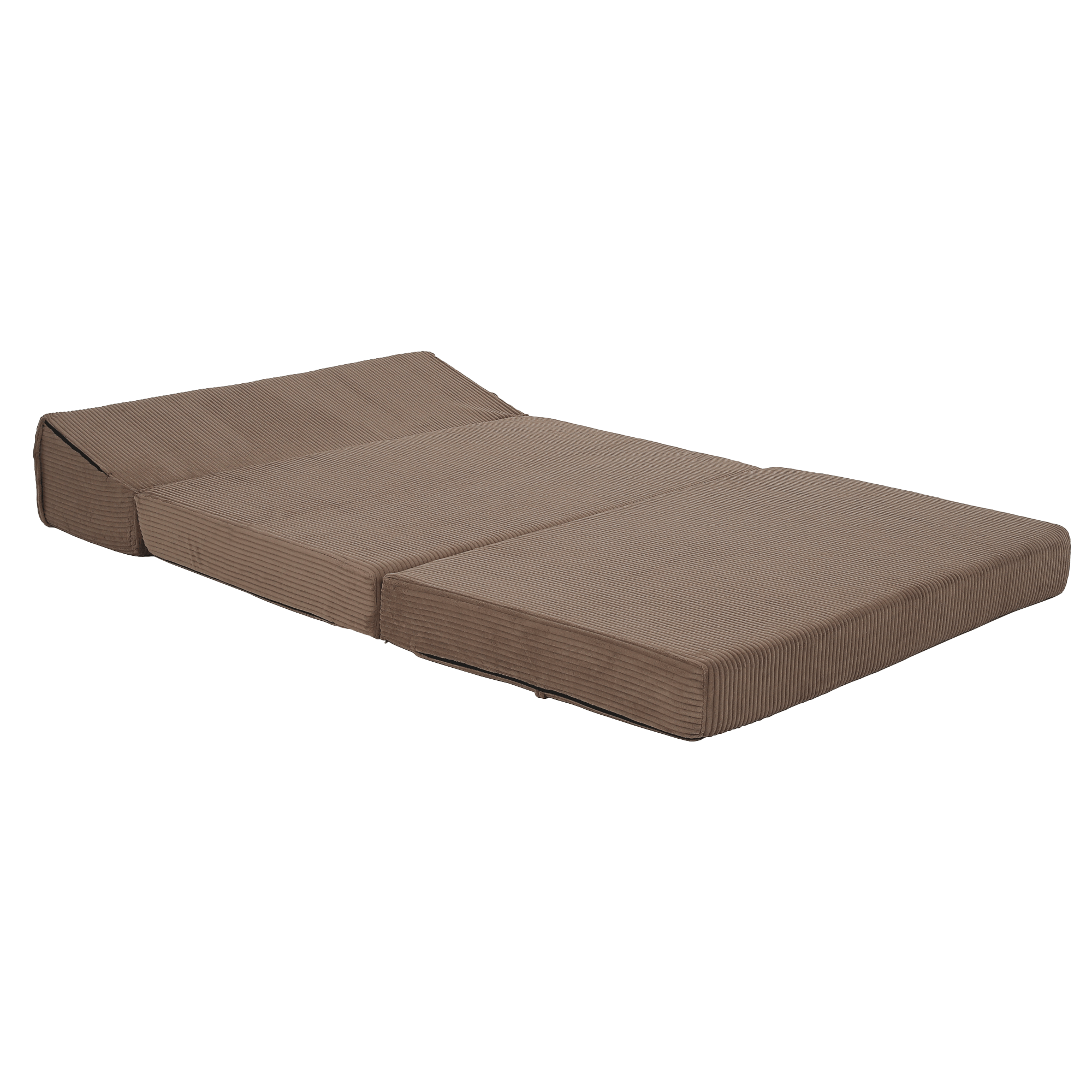 Összecsukható matrac/fotel, 2v1, világosbarna, VEDIS Összecsukható matrac/fotel, 2v1, világosbarna, VEDIS