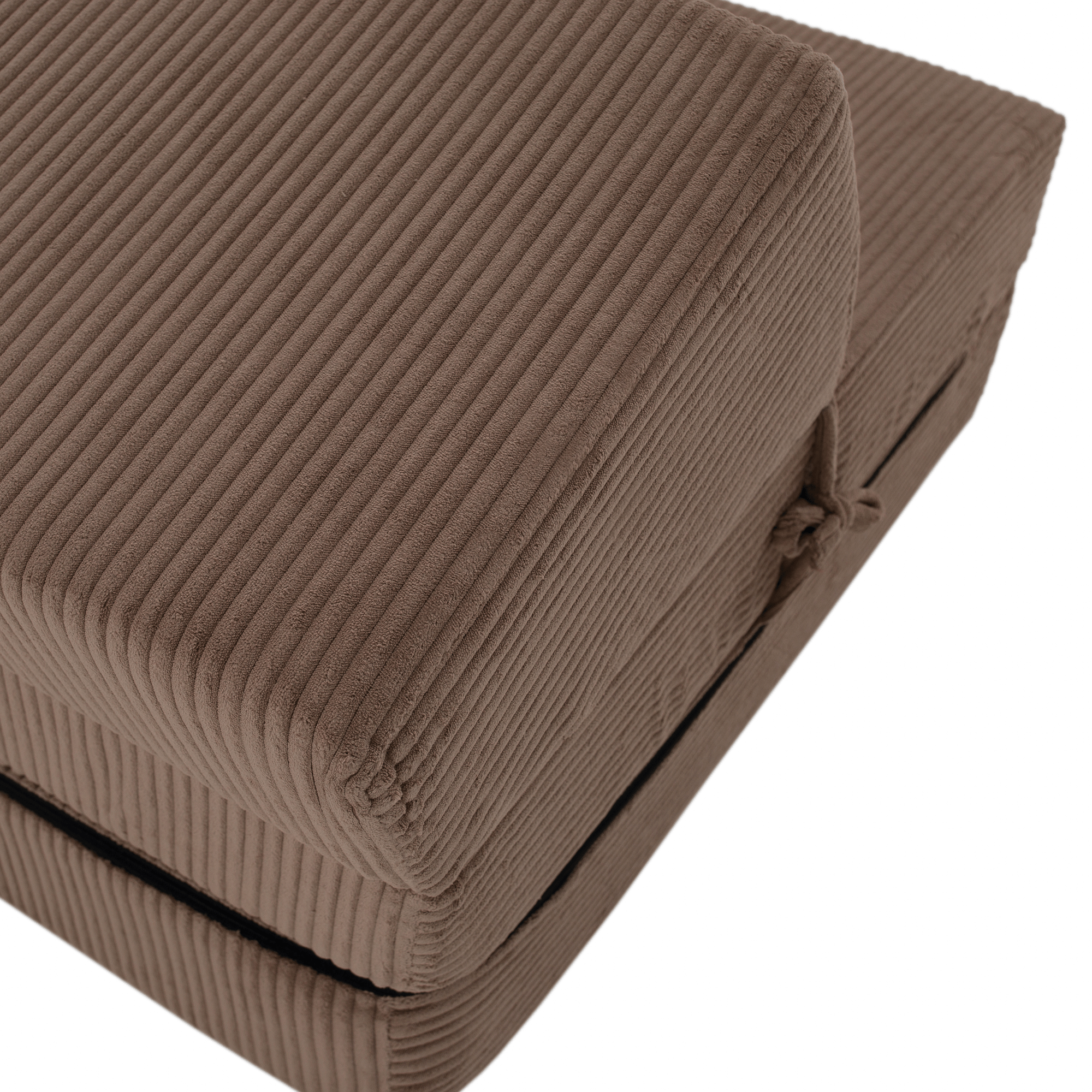 Összecsukható matrac/fotel, 2v1, világosbarna, VEDIS Összecsukható matrac/fotel, 2v1, világosbarna, VEDIS