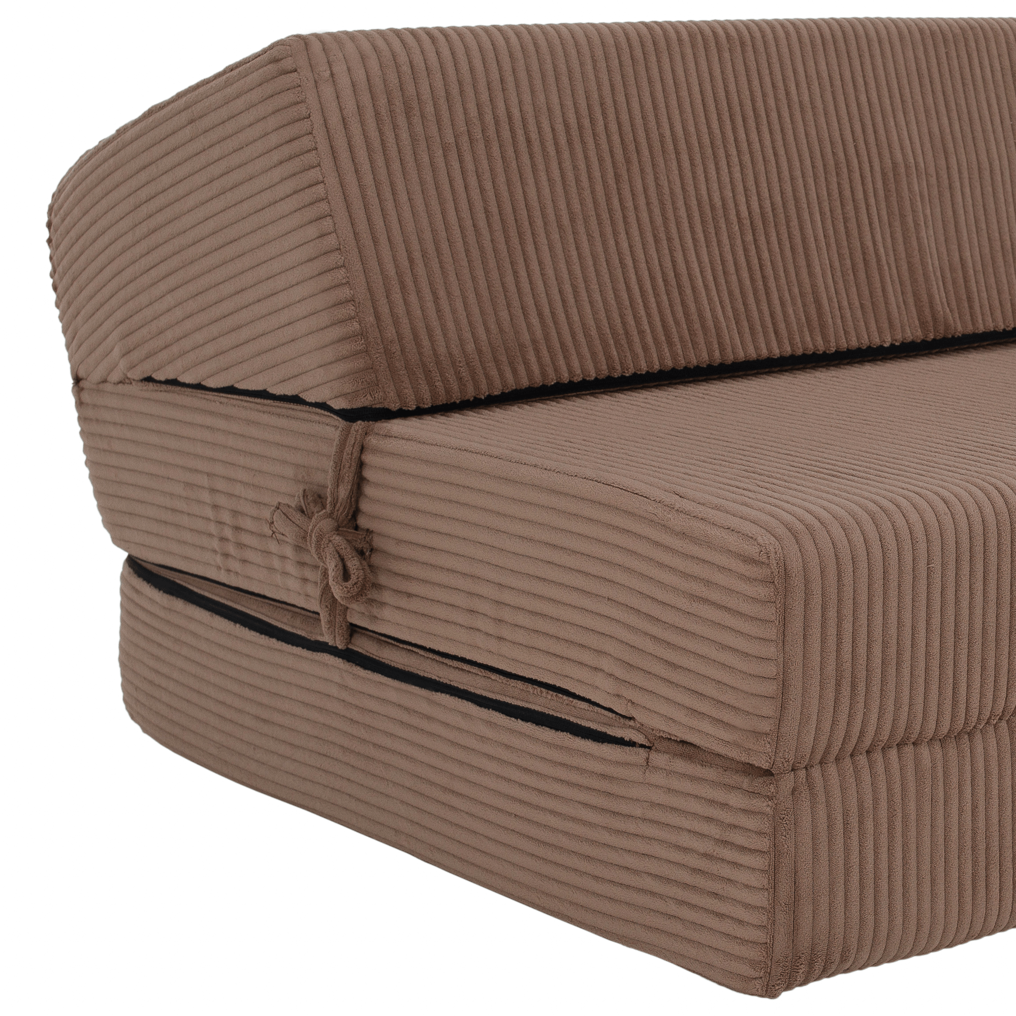 Összecsukható matrac/fotel, 2v1, világosbarna, VEDIS Összecsukható matrac/fotel, 2v1, világosbarna, VEDIS