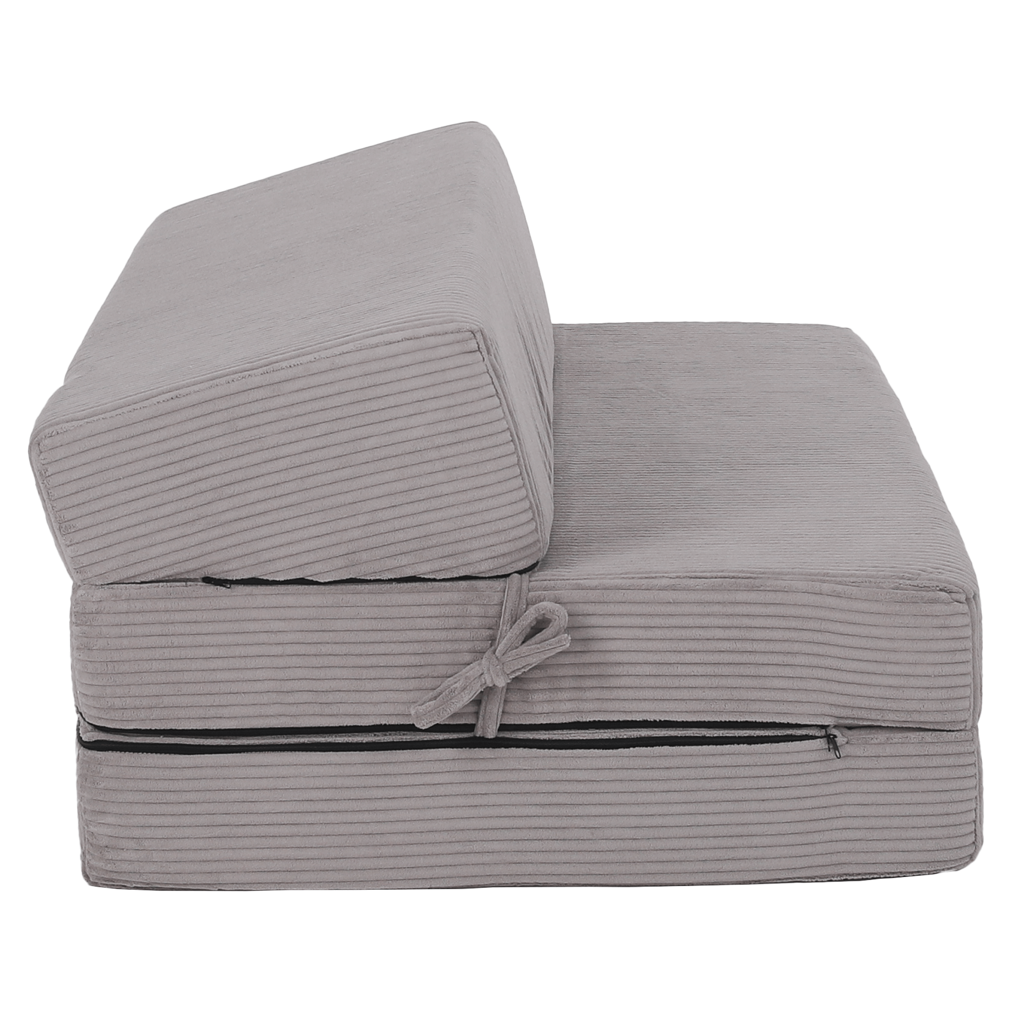 Összecsukható matrac/fotel, 2v1, szürke, VEDIS