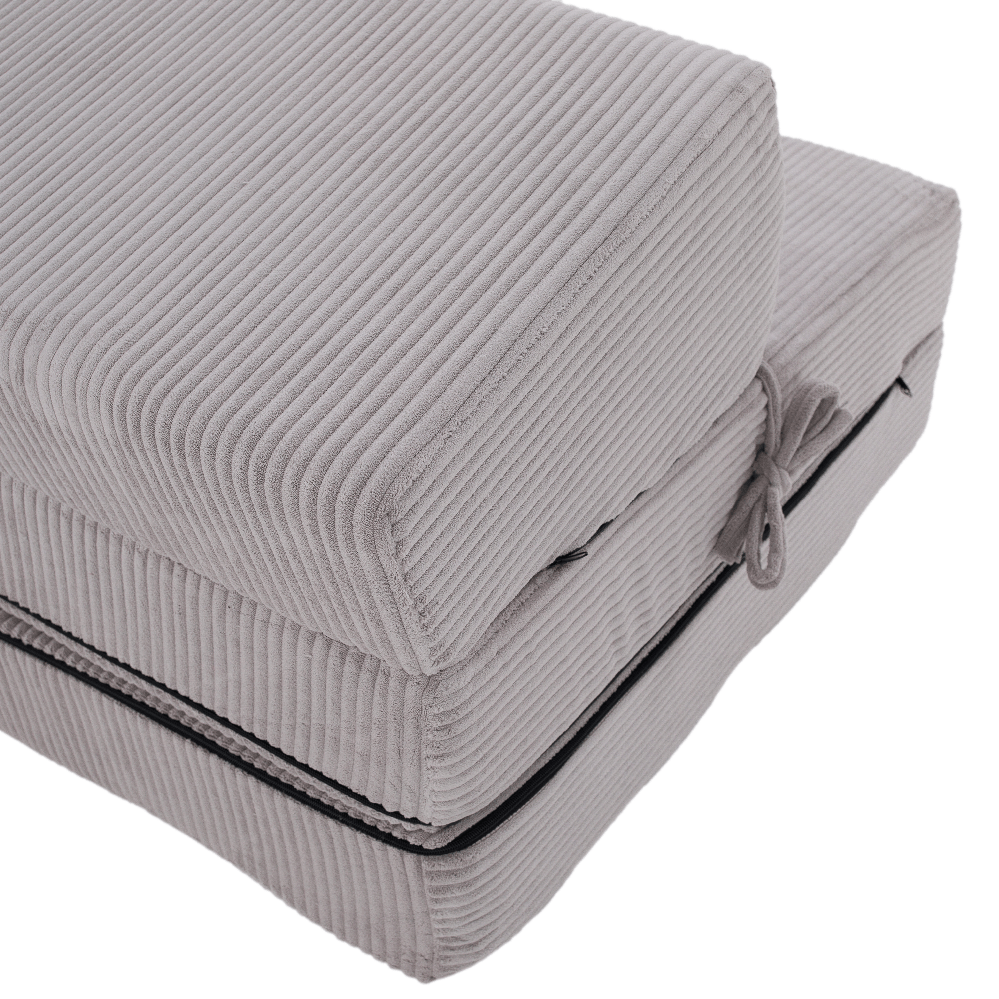 Összecsukható matrac/fotel, 2v1, szürke, VEDIS