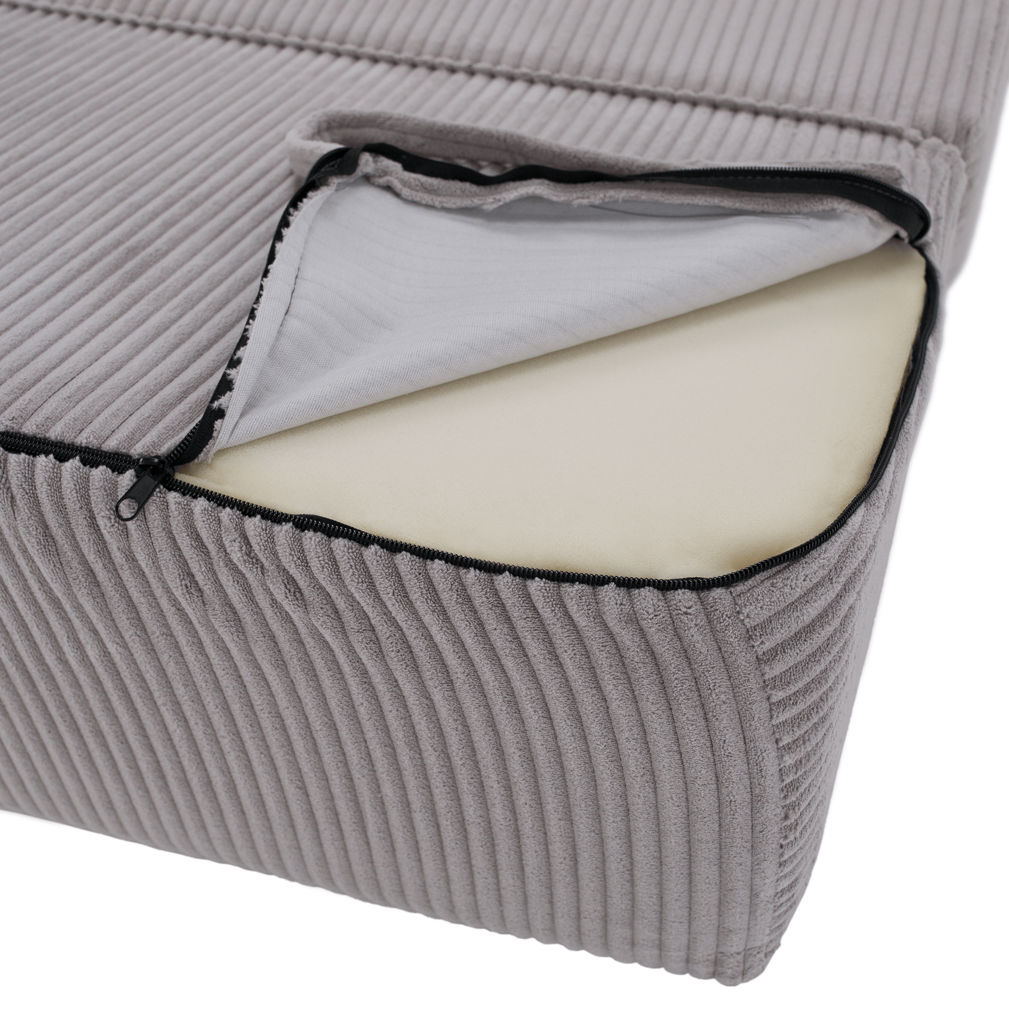 Összecsukható matrac/fotel, 2v1, szürke, VEDIS