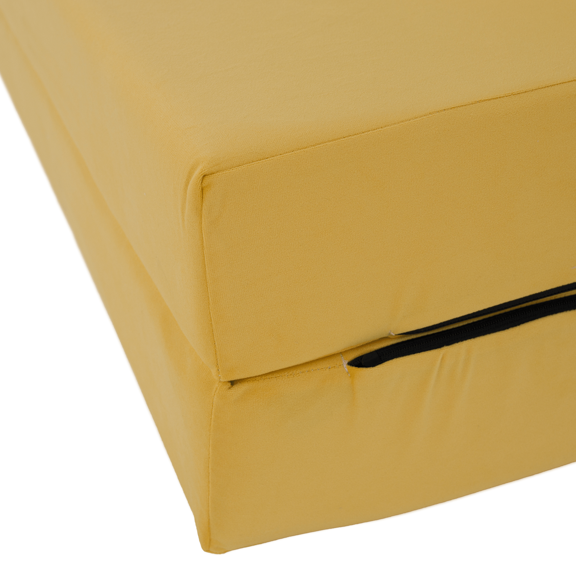 Összecsukható matrac/fotel, 2v1, sárga, VEDIS