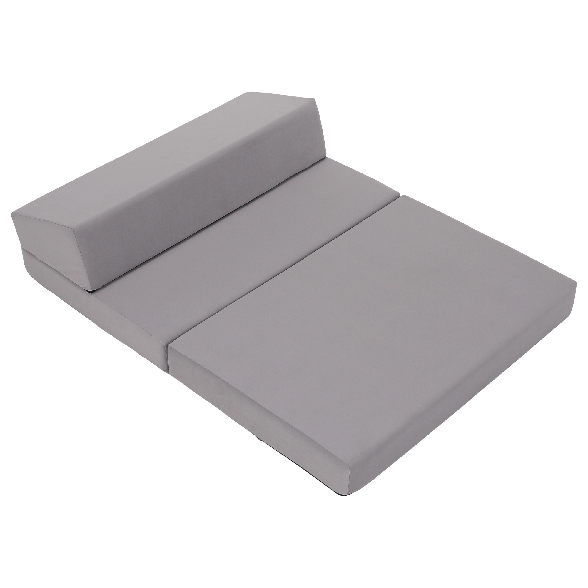 Összecsukható matrac/fotel, 2v1, világosszürke, VEDIS