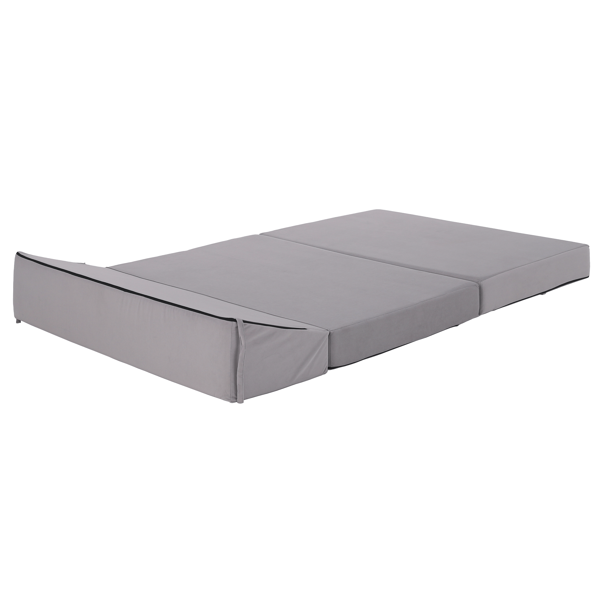 Összecsukható matrac/fotel, 2v1, világosszürke, VEDIS