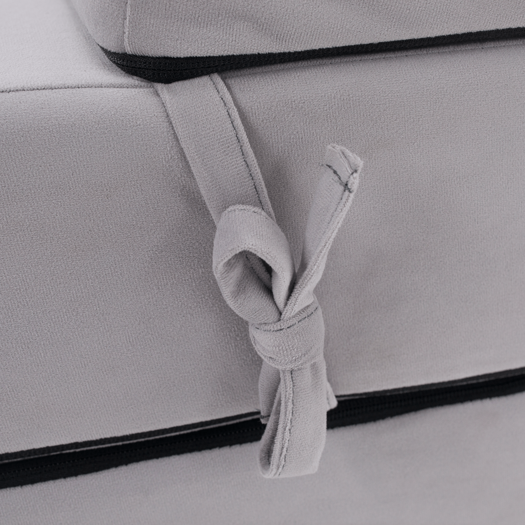 Összecsukható matrac/fotel, 2v1, világosszürke, VEDIS