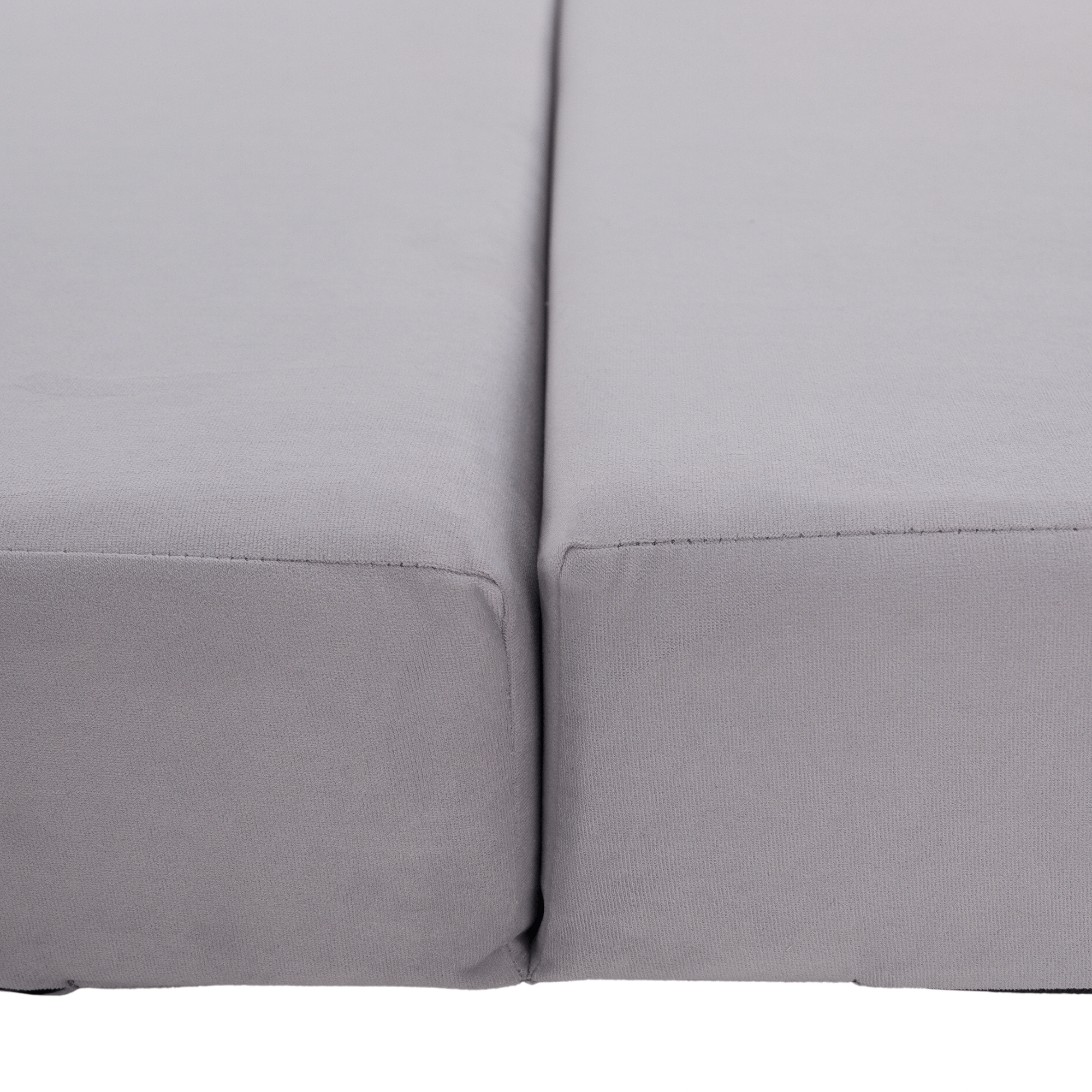 Összecsukható matrac/fotel, 2v1, világosszürke, VEDIS