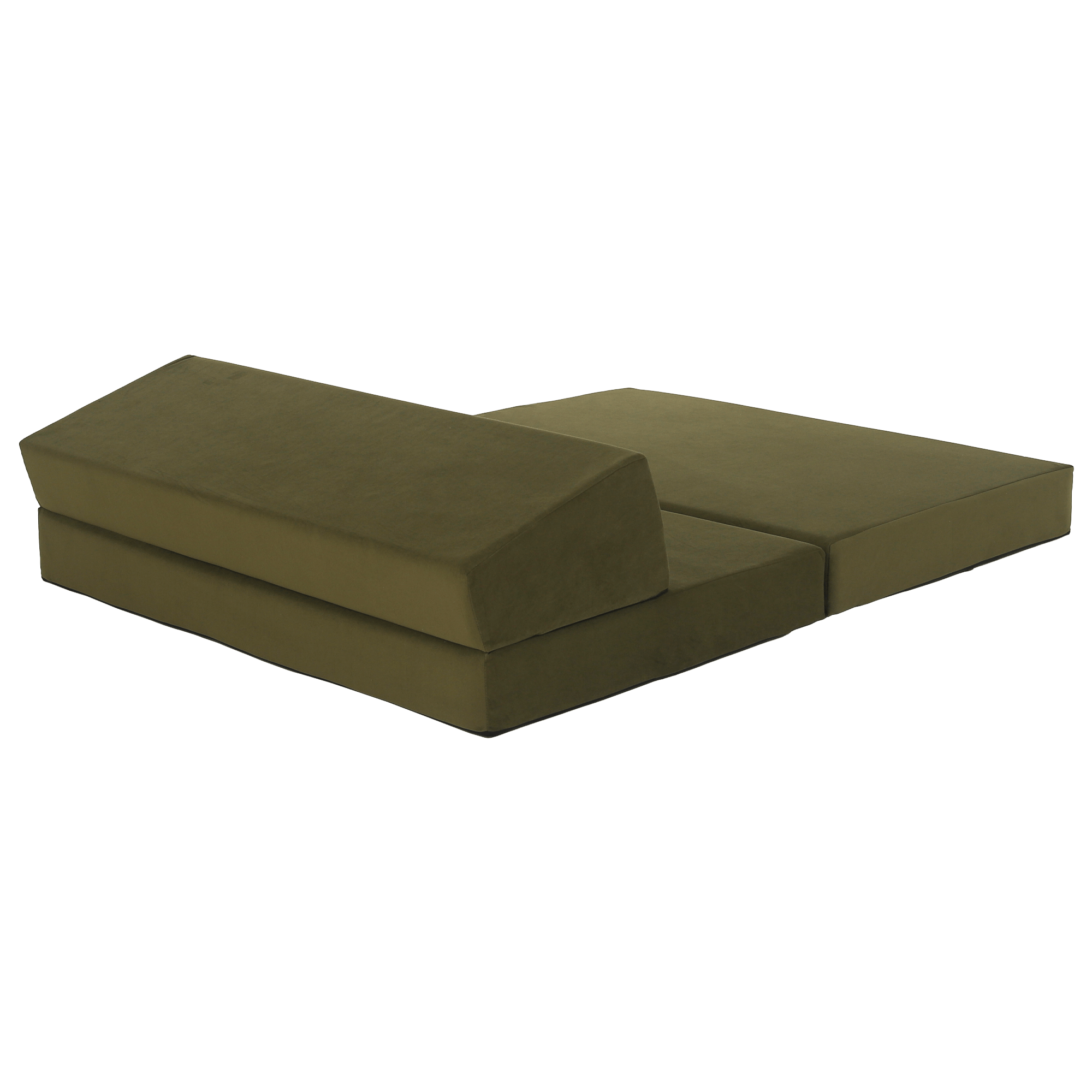 Összecsukható matrac/fotel, 2v1, olivazöld, VEDIS Összecsukható matrac/fotel, 2v1, olivazöld, VEDIS