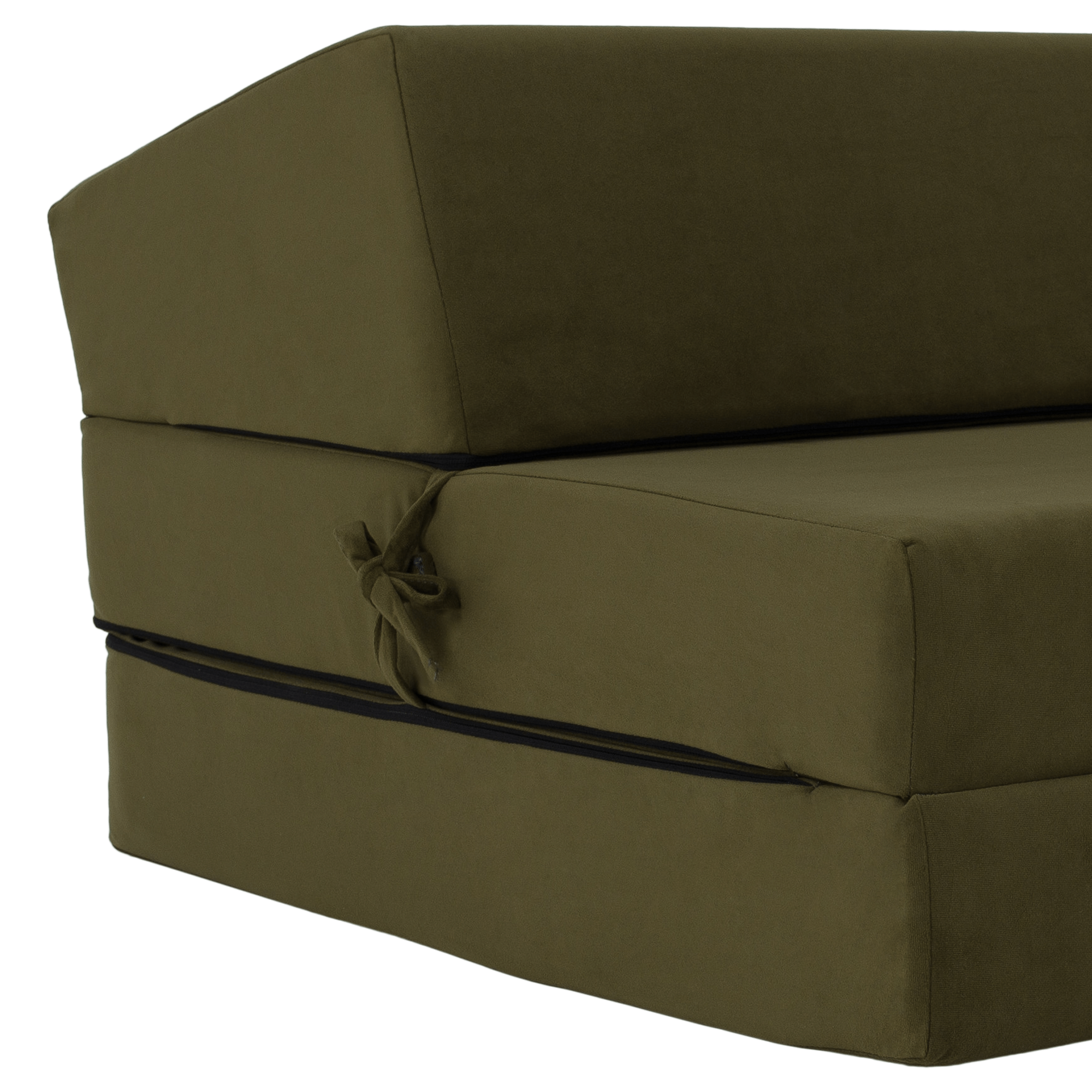 Összecsukható matrac/fotel, 2v1, olivazöld, VEDIS Összecsukható matrac/fotel, 2v1, olivazöld, VEDIS