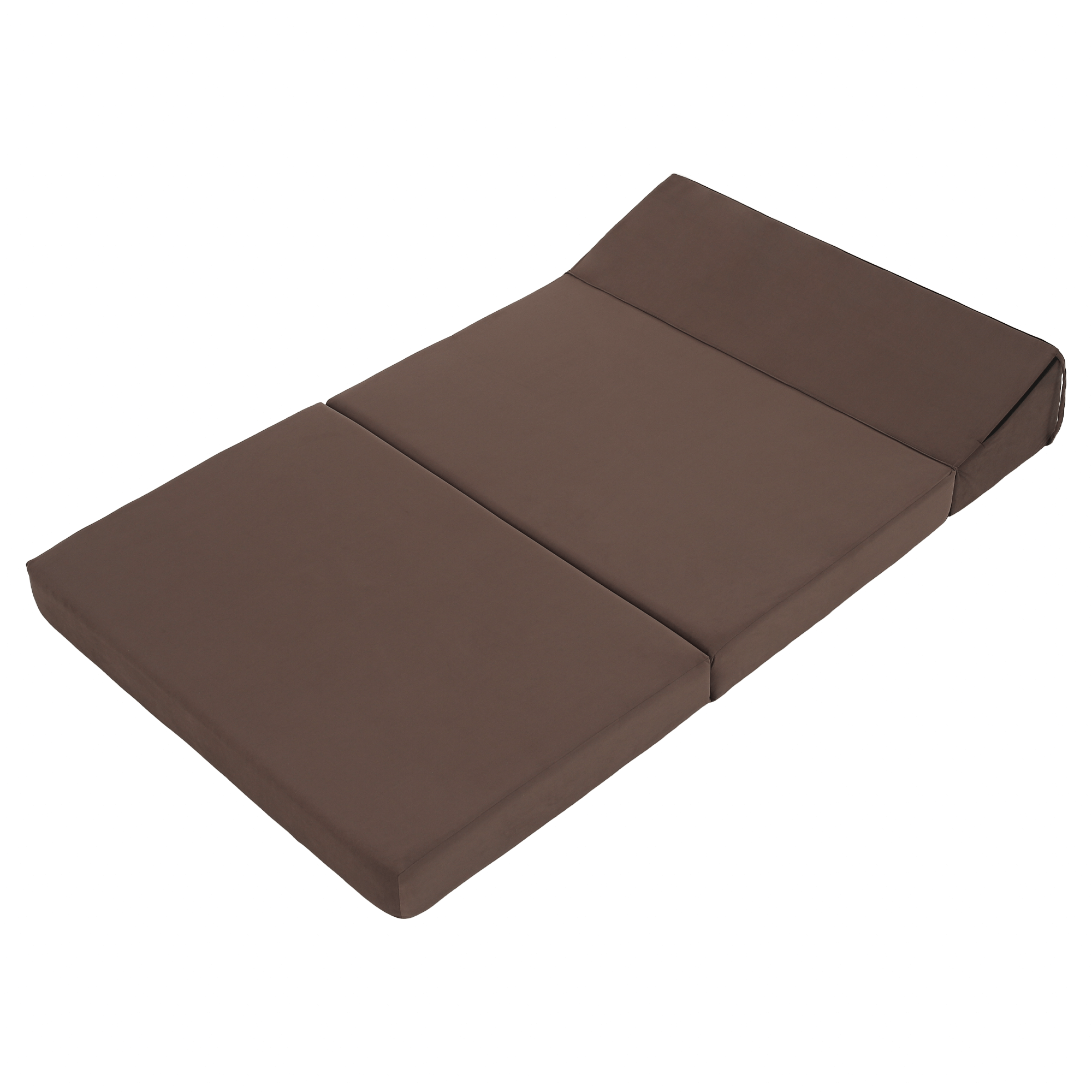 Összecsukható matrac/fotel, 2v1, barna Taupe, VEDIS Összecsukható matrac/fotel, 2v1, barna Taupe, VEDIS