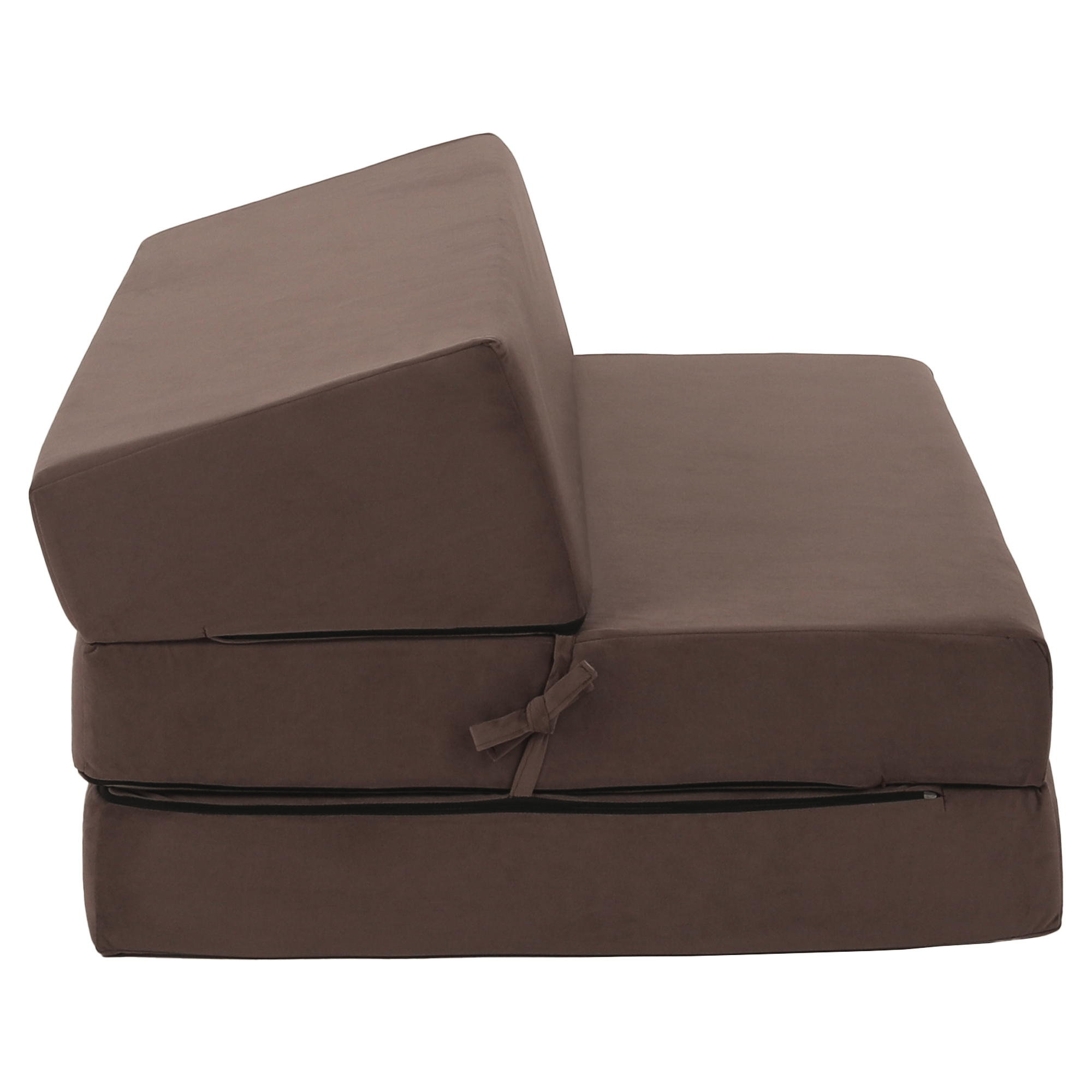 Összecsukható matrac/fotel, 2v1, barna Taupe, VEDIS Összecsukható matrac/fotel, 2v1, barna Taupe, VEDIS