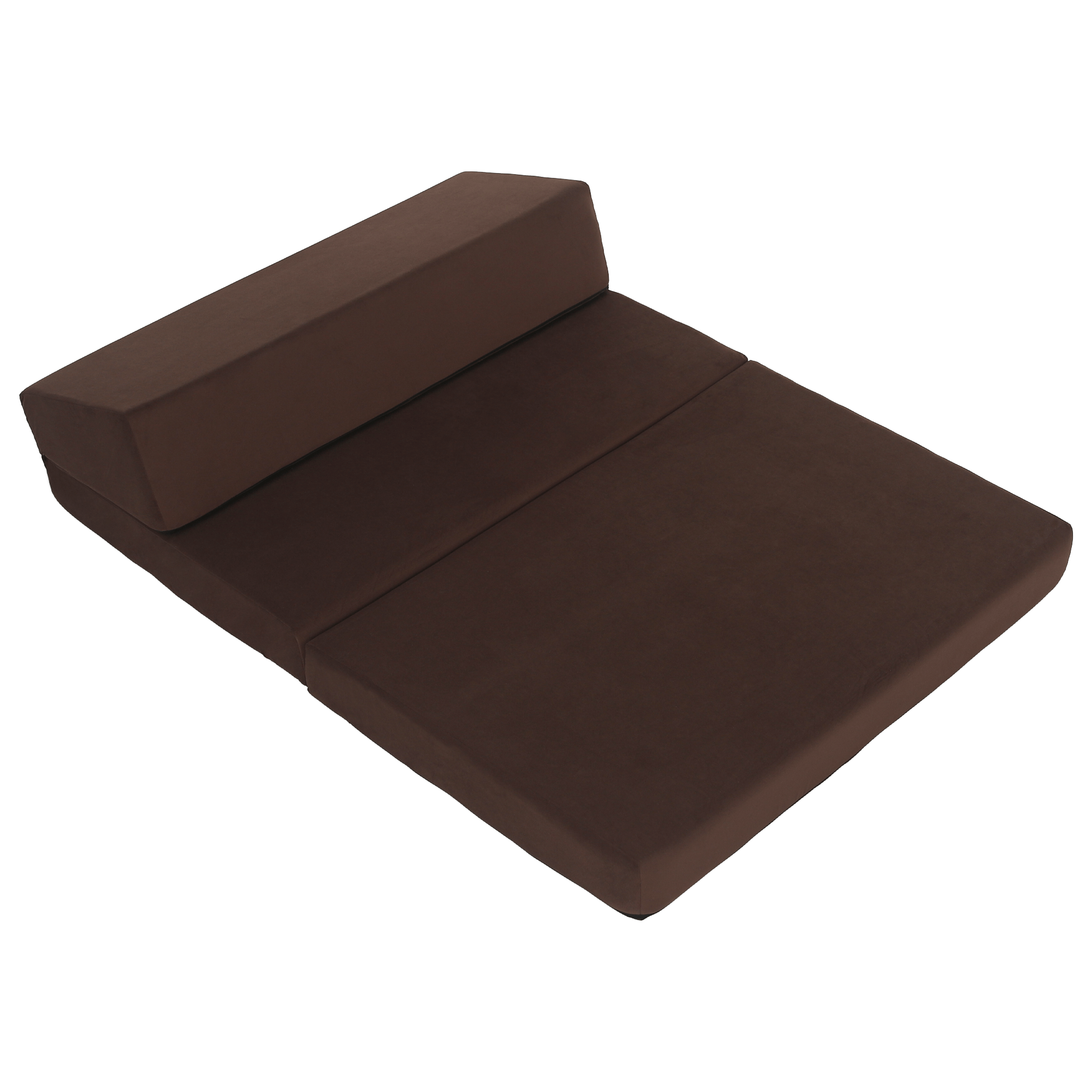 Összecsukható matrac/fotel, 2v1, barna, VEDIS