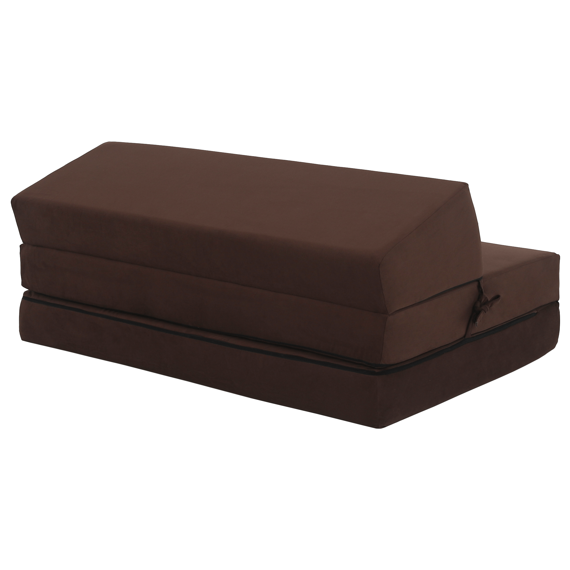 Összecsukható matrac/fotel, 2v1, barna, VEDIS