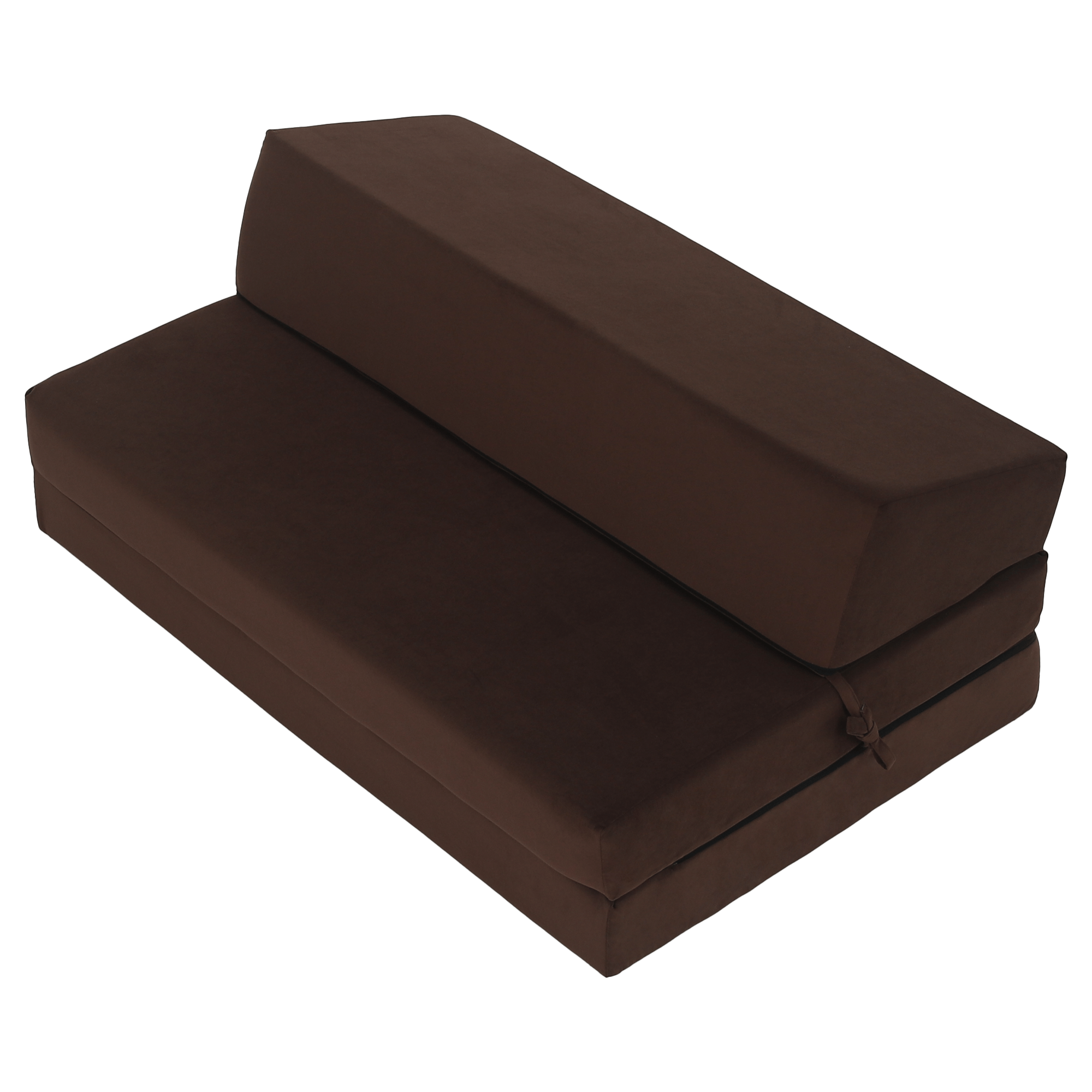 Összecsukható matrac/fotel, 2v1, barna, VEDIS