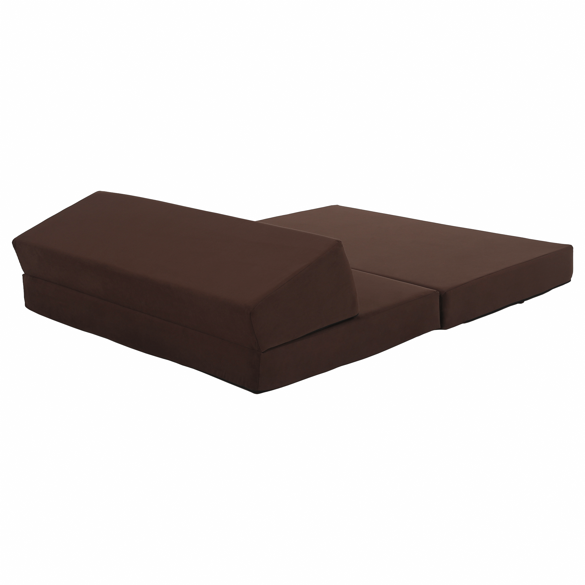 Összecsukható matrac/fotel, 2v1, barna, VEDIS