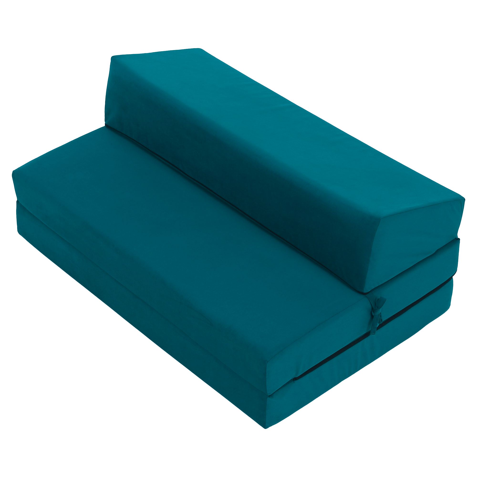 Összecsukható matrac/fotel, 2v1, petróleumzöld, VEDIS