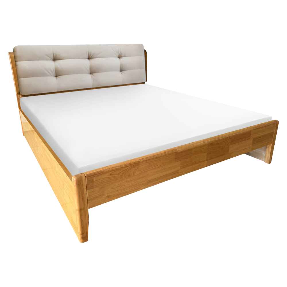 Manželská posteľ, 180x200, masívne drevo, prírodná, FLORENCIA