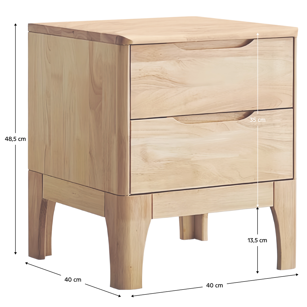 Éjjeliszekrény, masszív fa, természetes, FERB Éjjeliszekrény, masszív fa, természetes, FERB