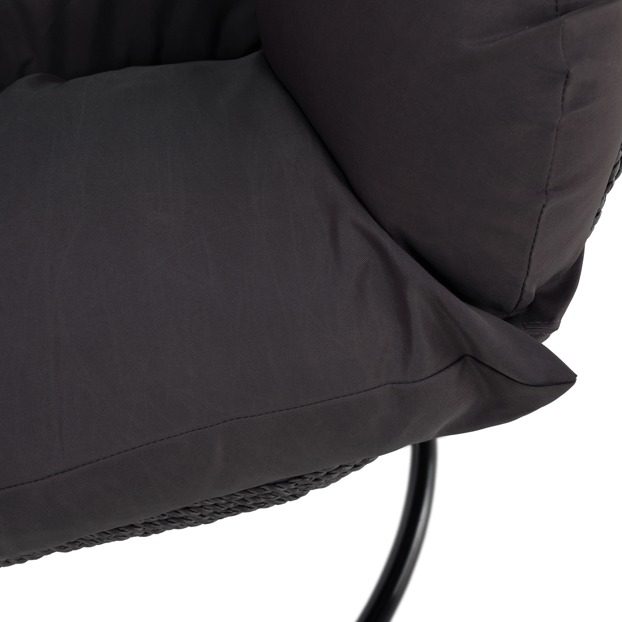 Függő dupla fotel, fekete/szürke/sötétszürke, DAKAN NEW