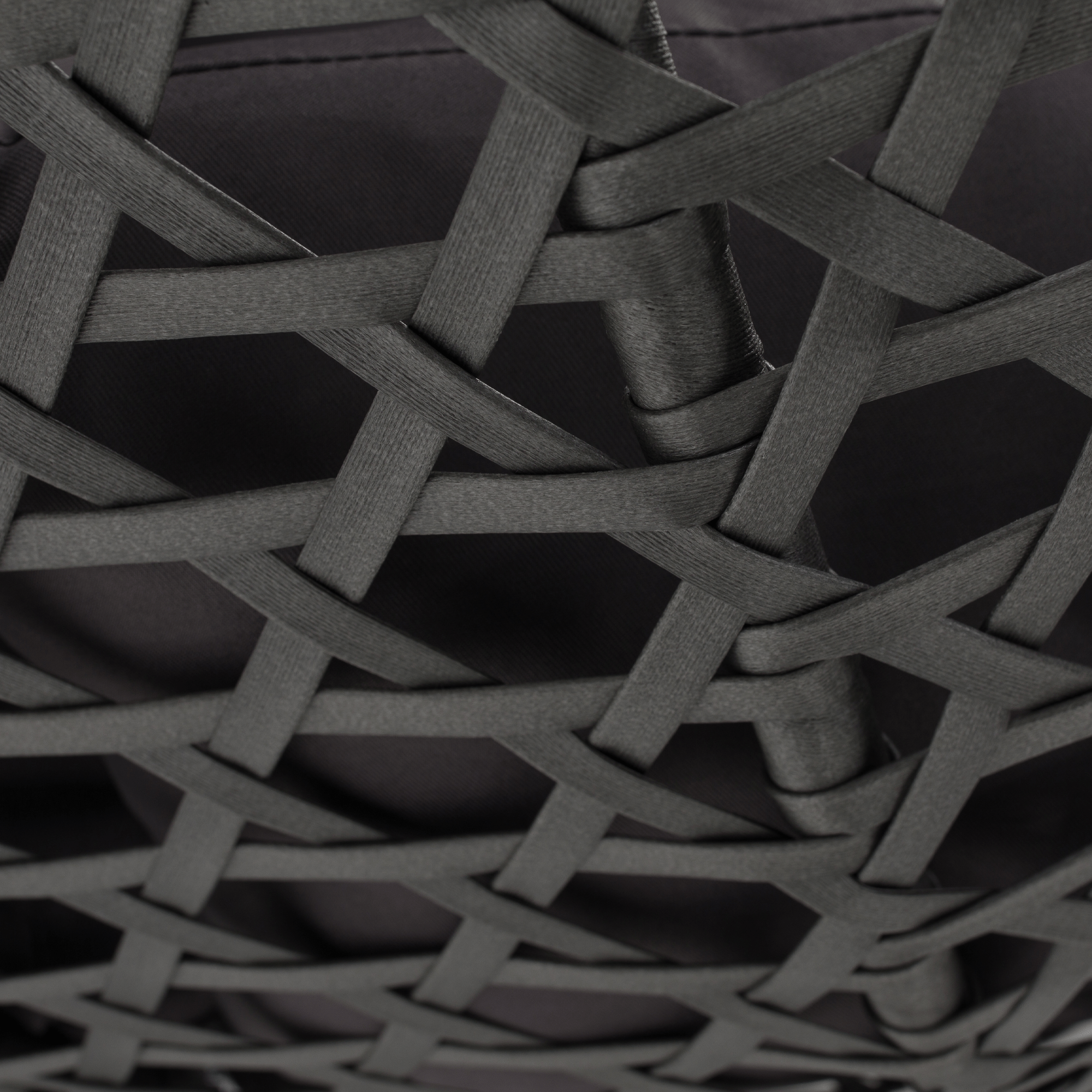 Függő dupla fotel, fekete/szürke/sötétszürke, DAKAN NEW